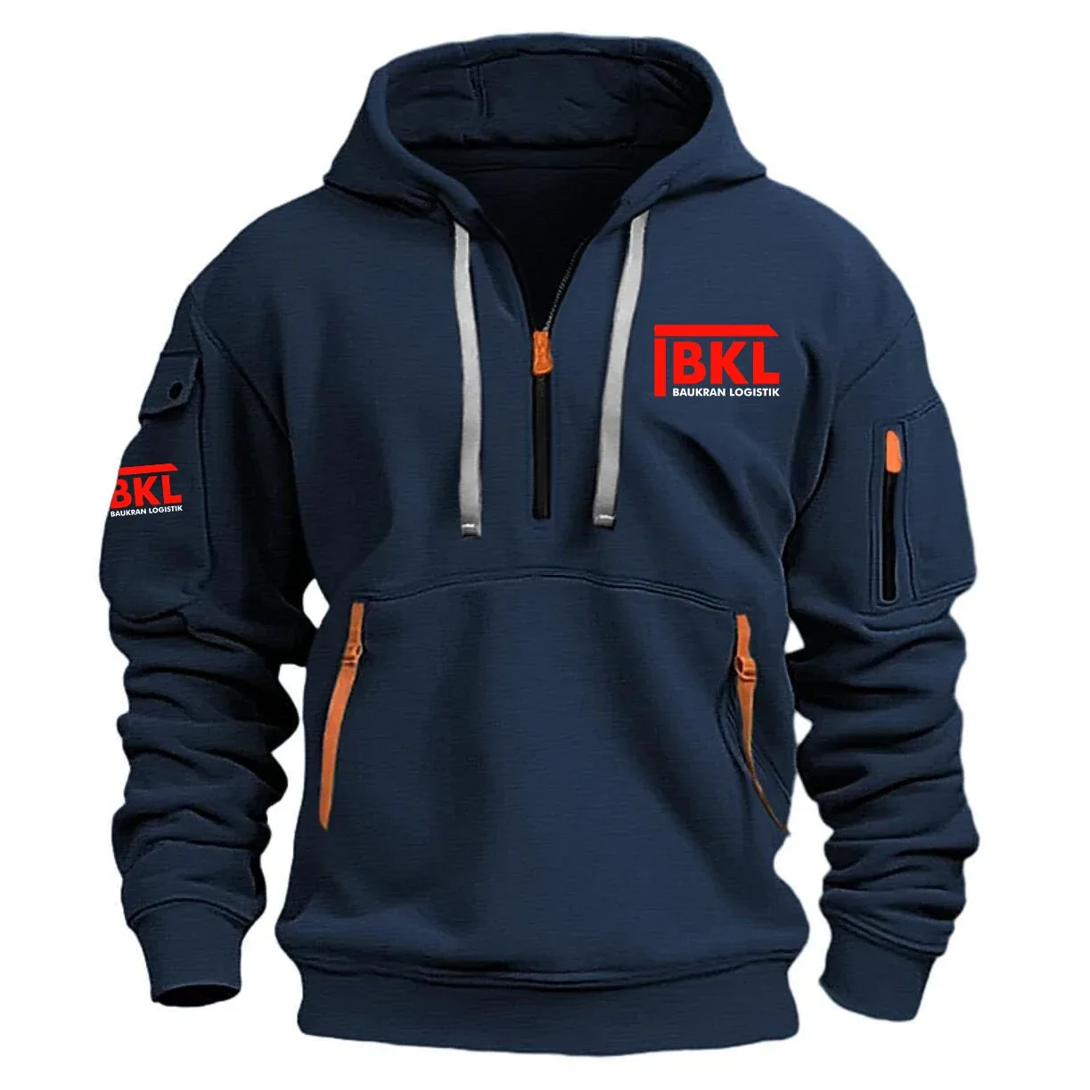 BKL Exclusive Logo Half Zipper Hoodie NBCRHHZ1601BKZ – BKL Hoodie