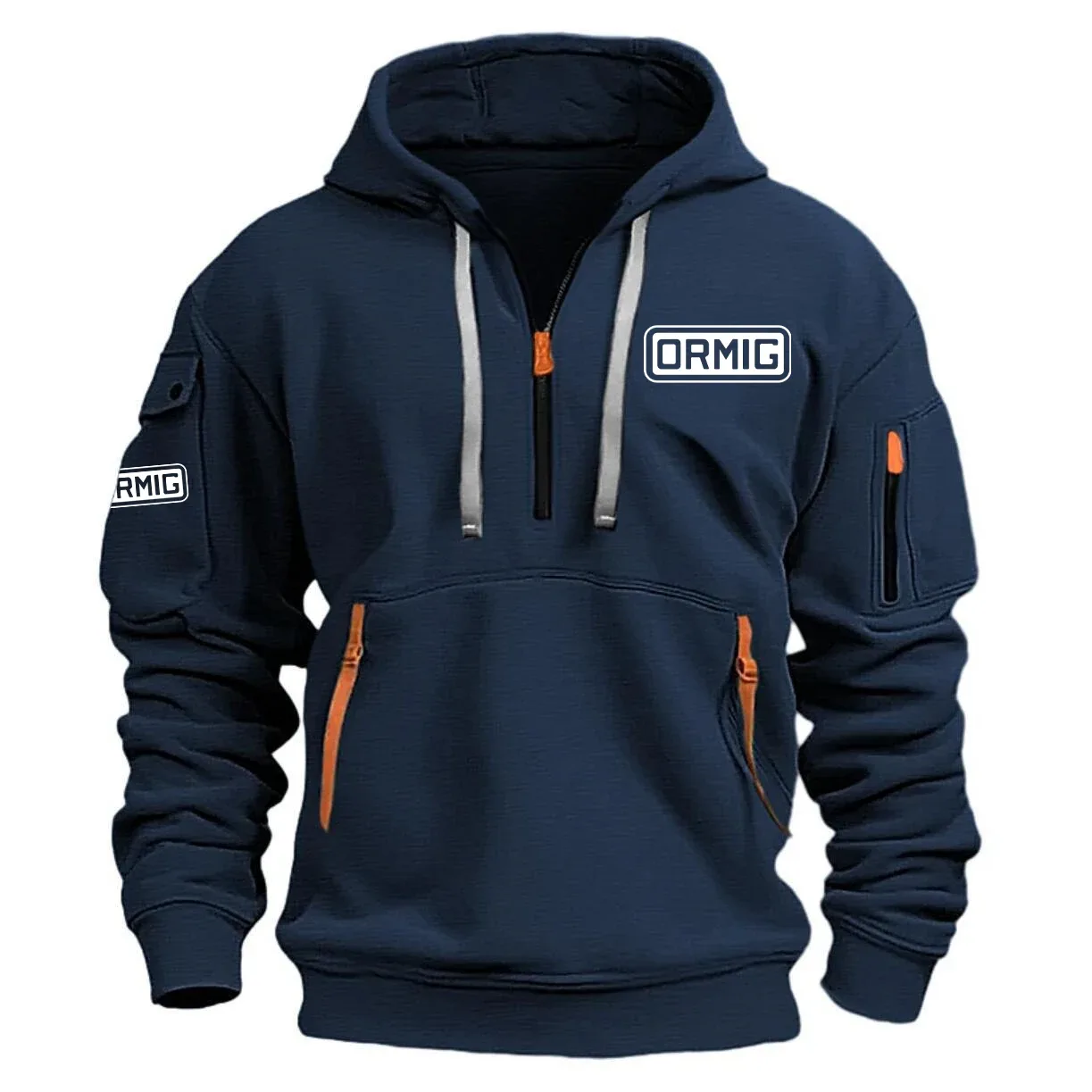 Ormig Exclusive Logo Half Zipper Hoodie NBCRHHZ1601OMZ – Ormig Hoodie
