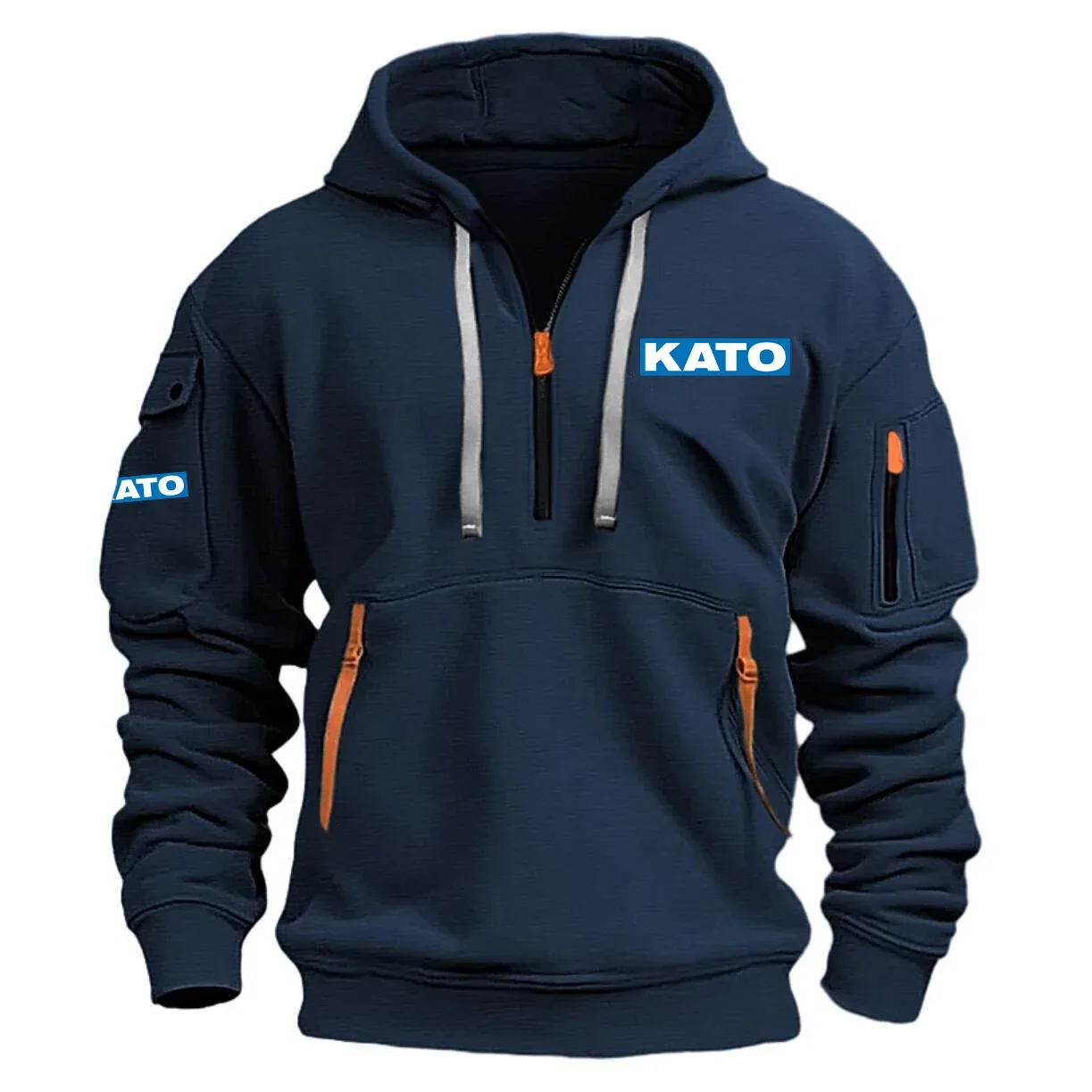Kato Works Exclusive Logo Half Zipper Hoodie NBTVHHZ1001KWZ – Kato Works Hoodie