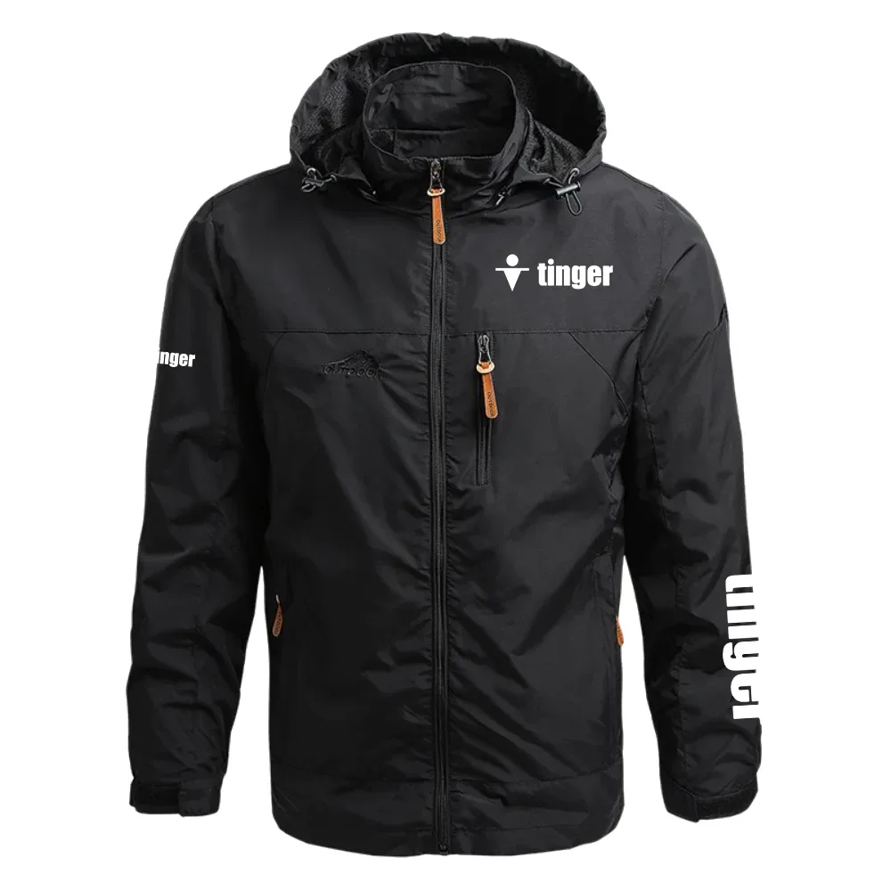 Tinger Exclusive Logo Waterproof Outdoor Jacket Detachable Hood NBTVWOJ1001TNZ – Tinger Jacket