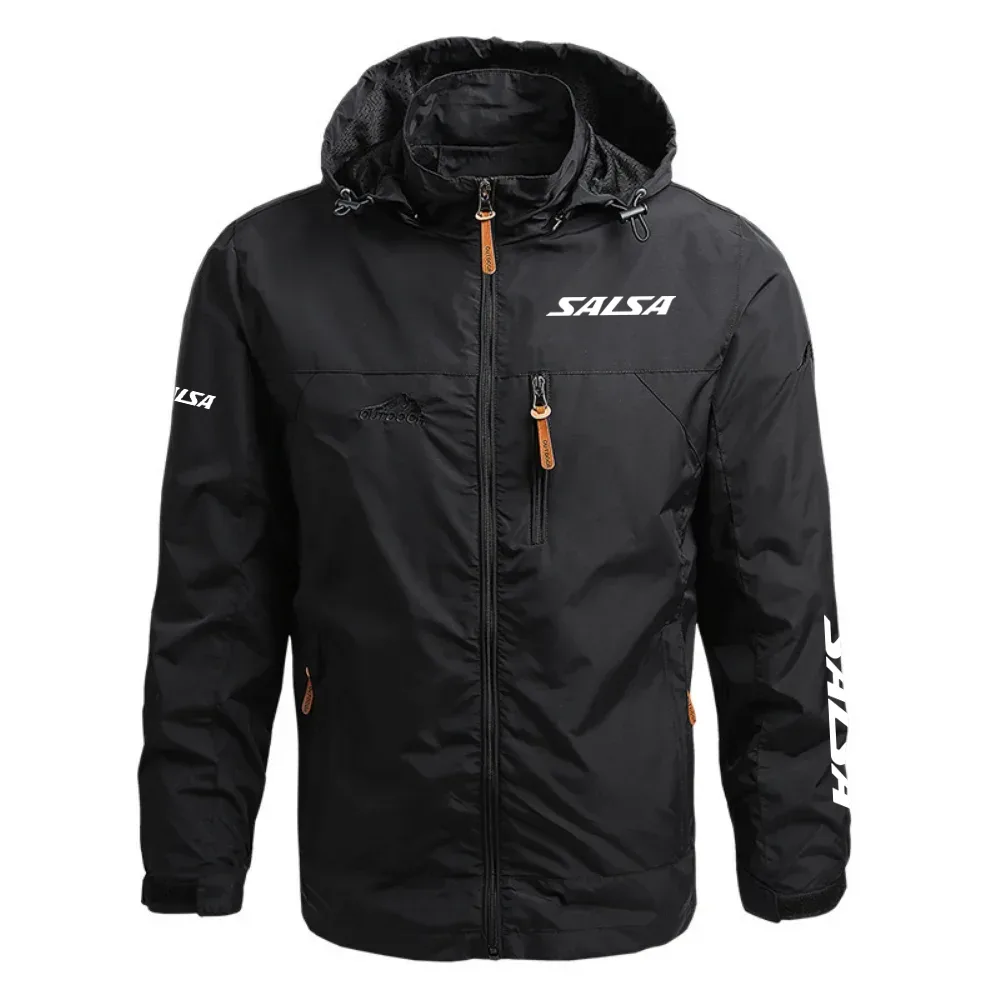 Salsa Exclusive Logo Waterproof Outdoor Jacket Detachable Hood OSBCLWOJ1211SLZ – Salsa Jacket