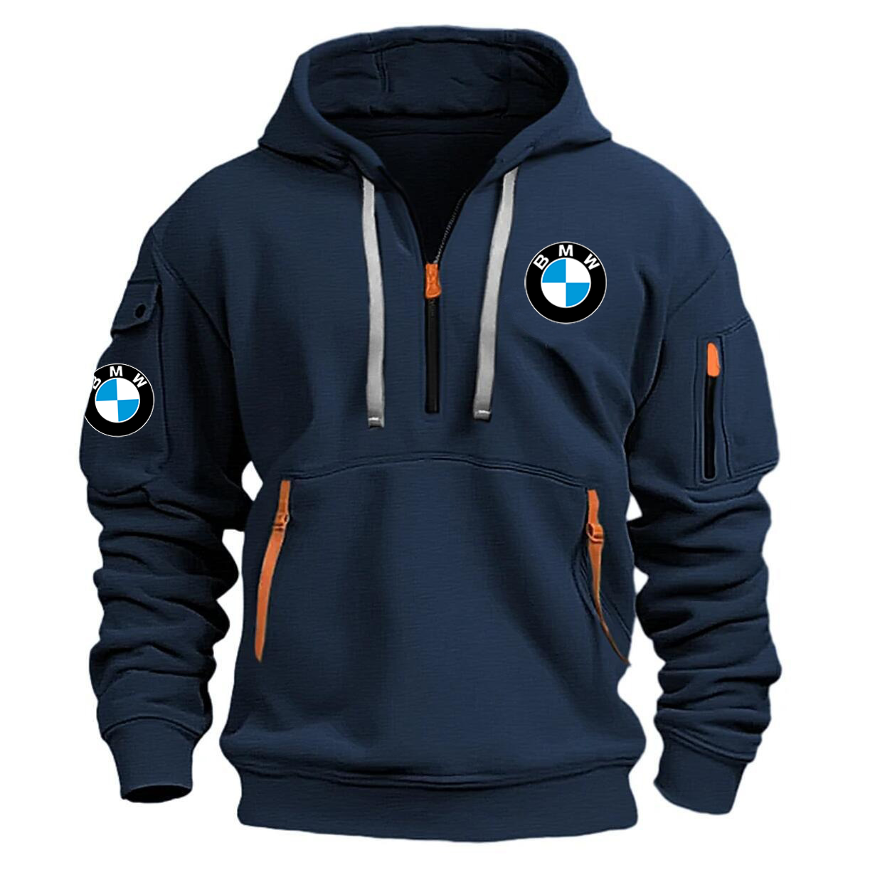 BMW Exclusive Logo Half Zipper Hoodie OSMTBHHZ1211BMWZ – BMW Hoodie