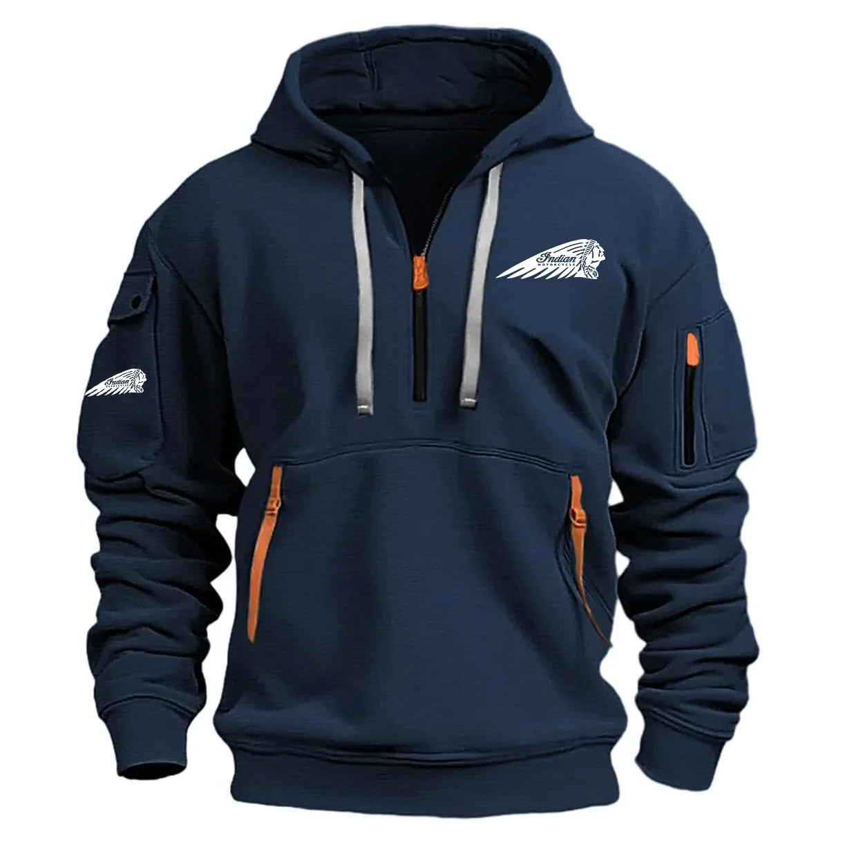 Indian Motorcycle Exclusive Logo Half Zipper Hoodie OSMTBHHZ1211IMZ – Indian Motorcycle Hoodie Indian Motorcycle Exclusive Logo Half Zipper Hoodie OSMTBHHZ1211IMZ – Indian Motorcycle Hoodie