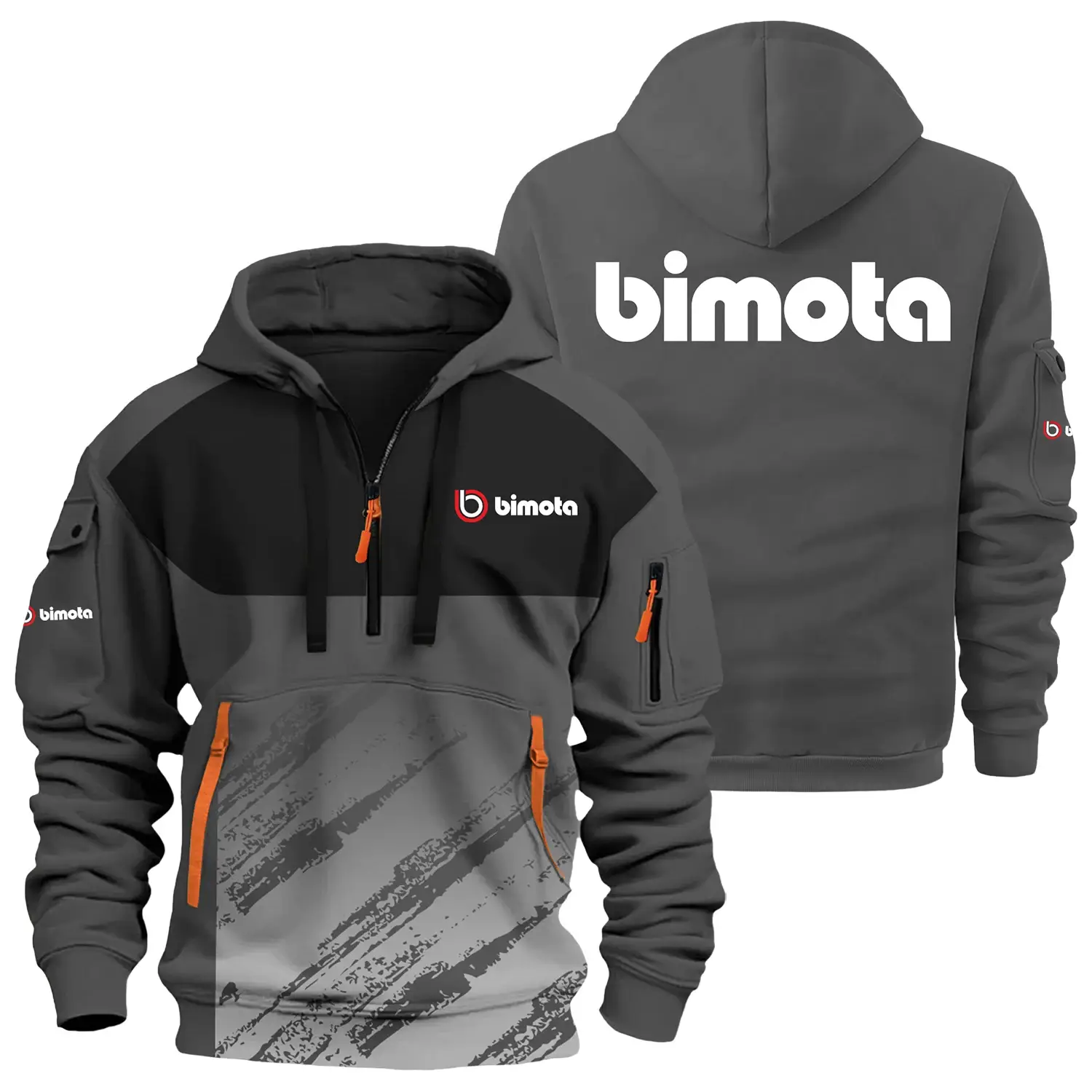 Bimota Exclusive Logo Half Zipper Hoodie OSMTBHHZ3D004BIZ – Bimota Hoodie – Bimota Hoodie