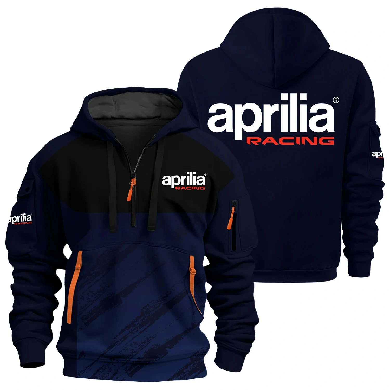 Aprilia Exclusive Logo Half Zipper Hoodie OSMTBHHZ3D121104APZ – Aprilia Hoodie