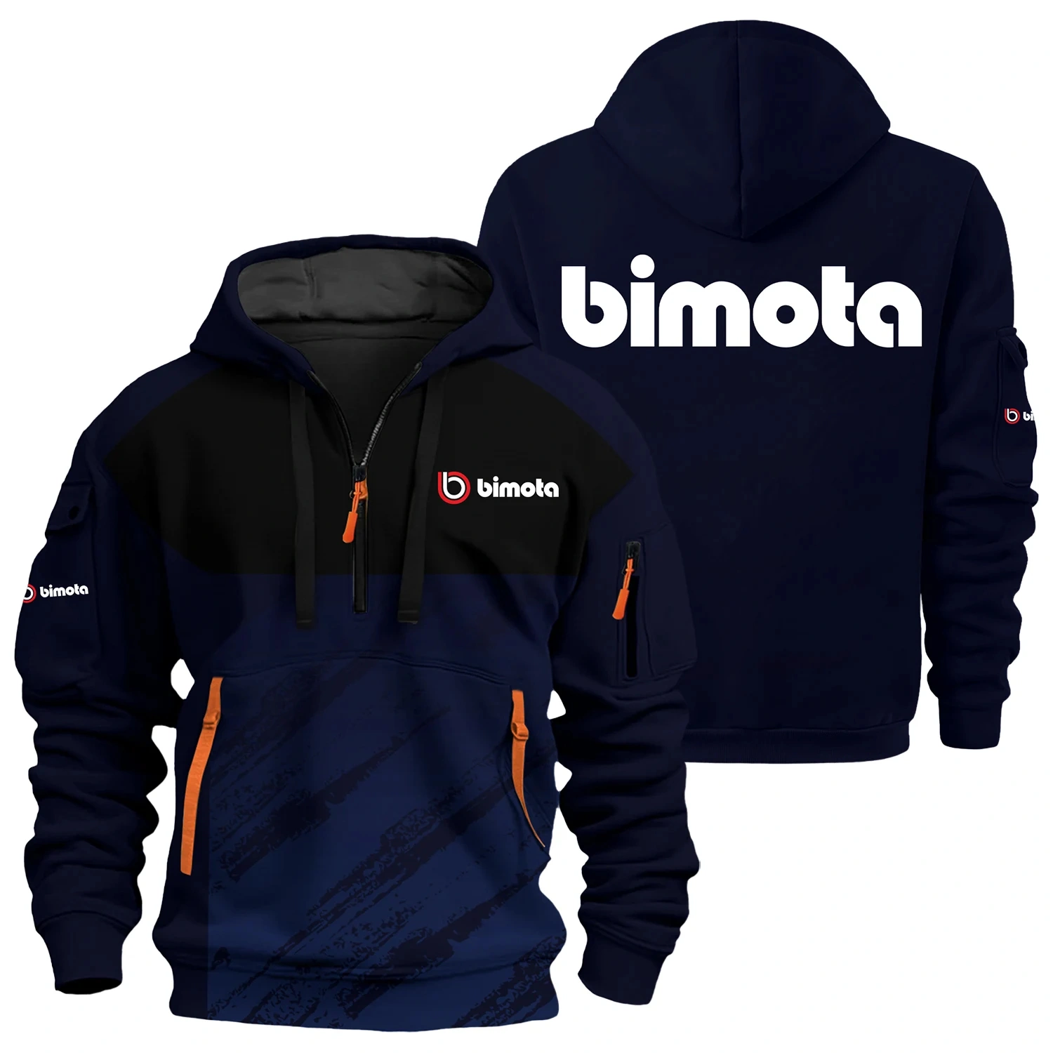 Bimota Exclusive Logo Half Zipper Hoodie OSMTBHHZ3D121104BIZ – Bimota Hoodie