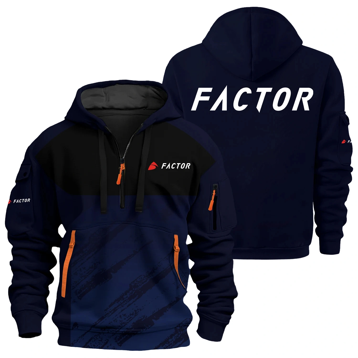 Factor Exclusive Logo Half Zipper Hoodie OSMTBHHZ3D121104FAZ – Factor Hoodie