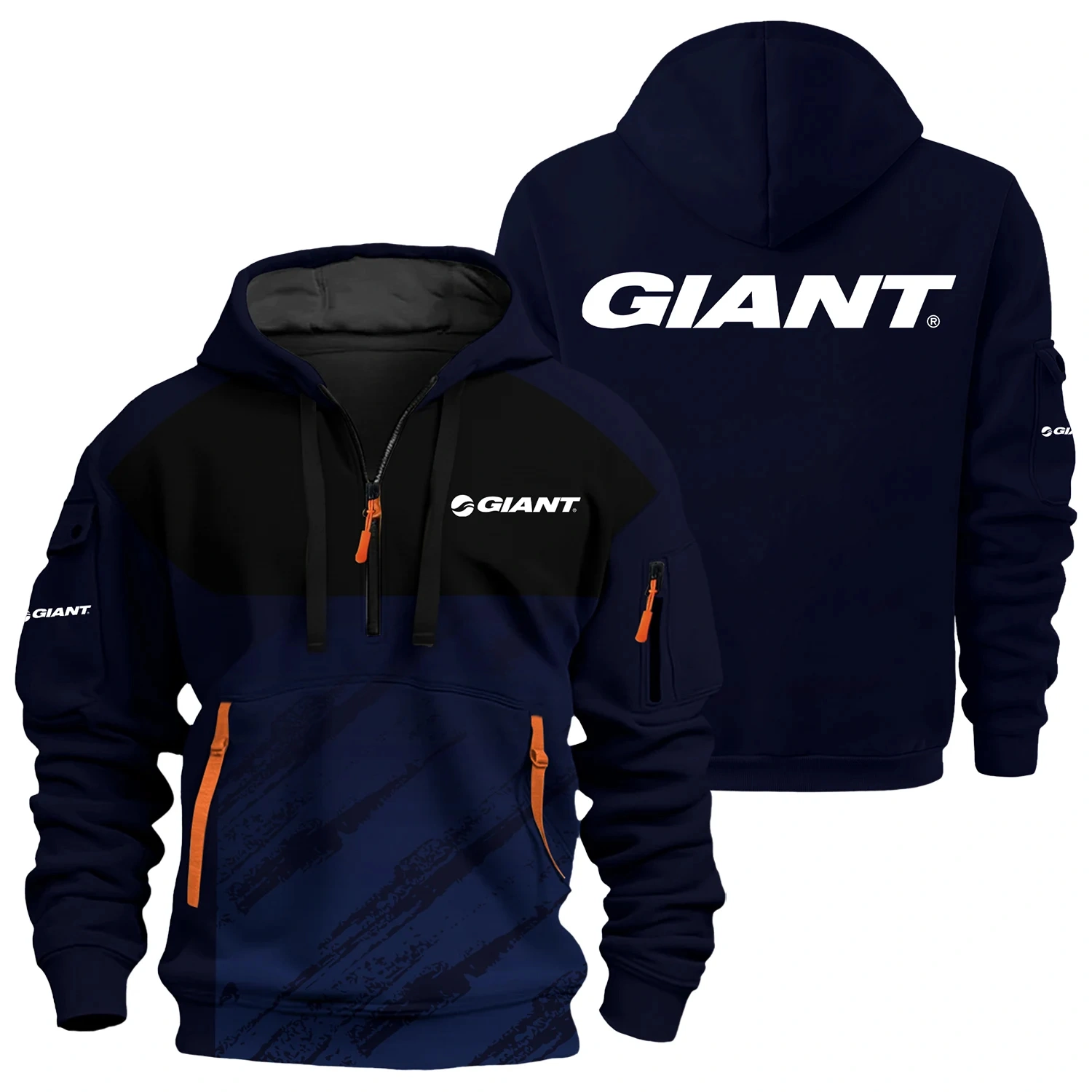 Giant Exclusive Logo Half Zipper Hoodie OSMTBHHZ3D121104GTZ – Giant Hoodie