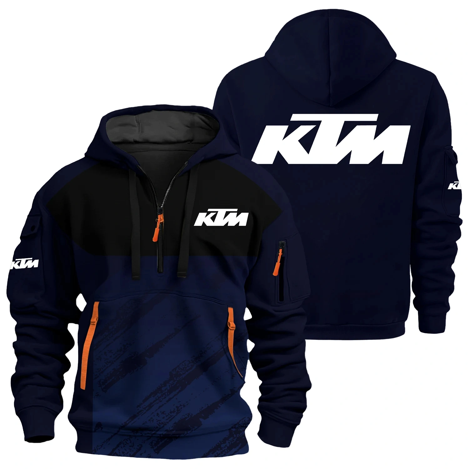 KTM Exclusive Logo Half Zipper Hoodie OSMTBHHZ3D121104KTMZ – KTM Hoodie