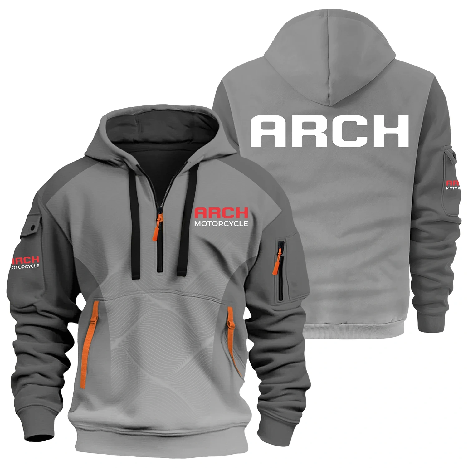Arch Motorcycle Exclusive Logo Half Zipper Hoodie OSMTBHHZ3D121105AMZ – Arch Motorcycle Hoodie Arch Motorcycle Exclusive Logo Half Zipper Hoodie OSMTBHHZ3D121105AMZ – Arch Motorcycle Hoodie