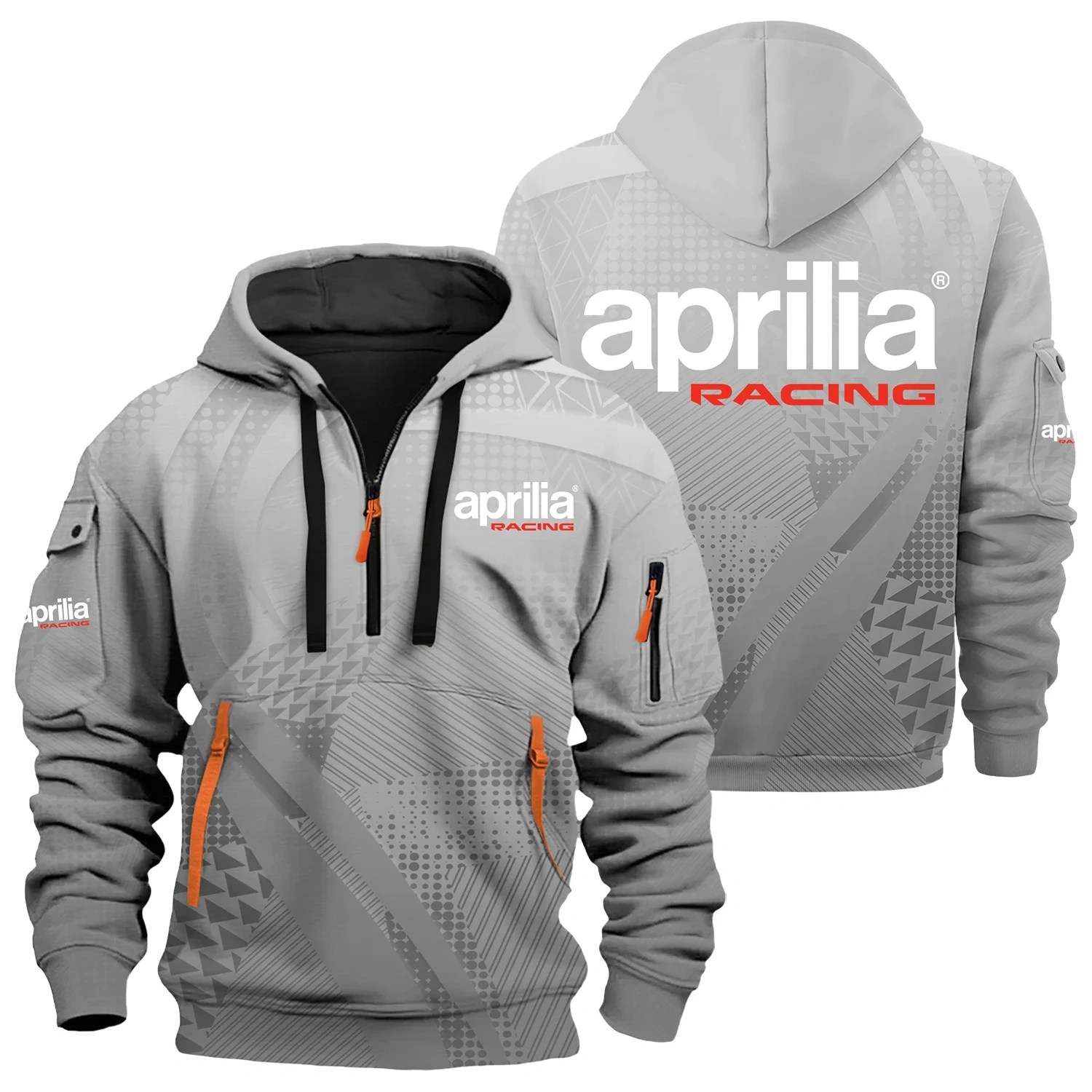 Aprilia Exclusive Logo Half Zipper Hoodie OSMTBHHZ3D121107APZ – Aprilia Hoodie