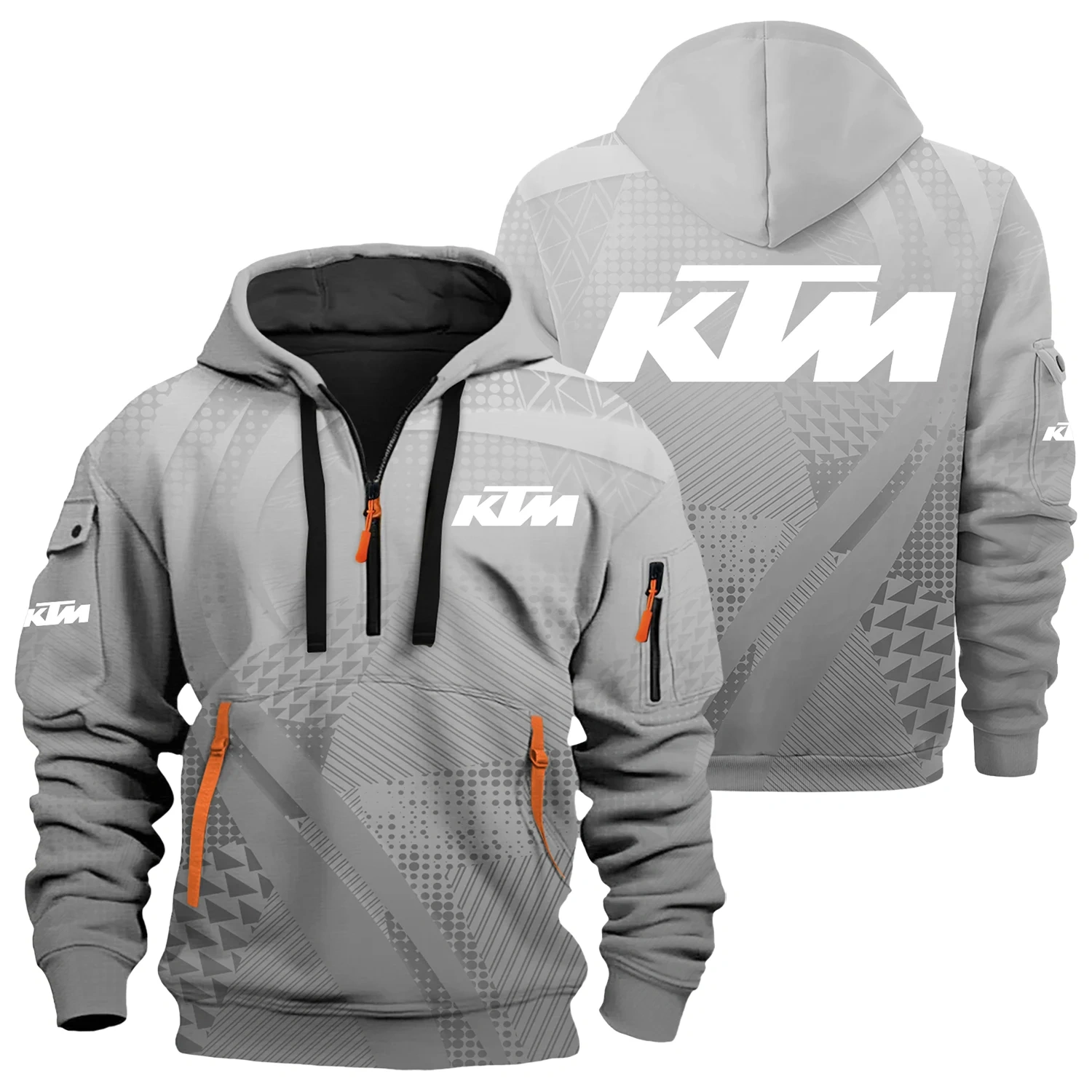 KTM Exclusive Logo Half Zipper Hoodie OSMTBHHZ3D121107KTMZ – KTM Hoodie