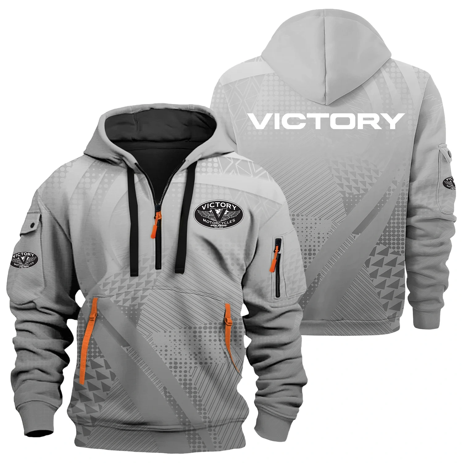 Victory Motorcycles Exclusive Logo Half Zipper Hoodie OSMTBHHZ3D121107VMZ – Victory Motorcycles Hoodie