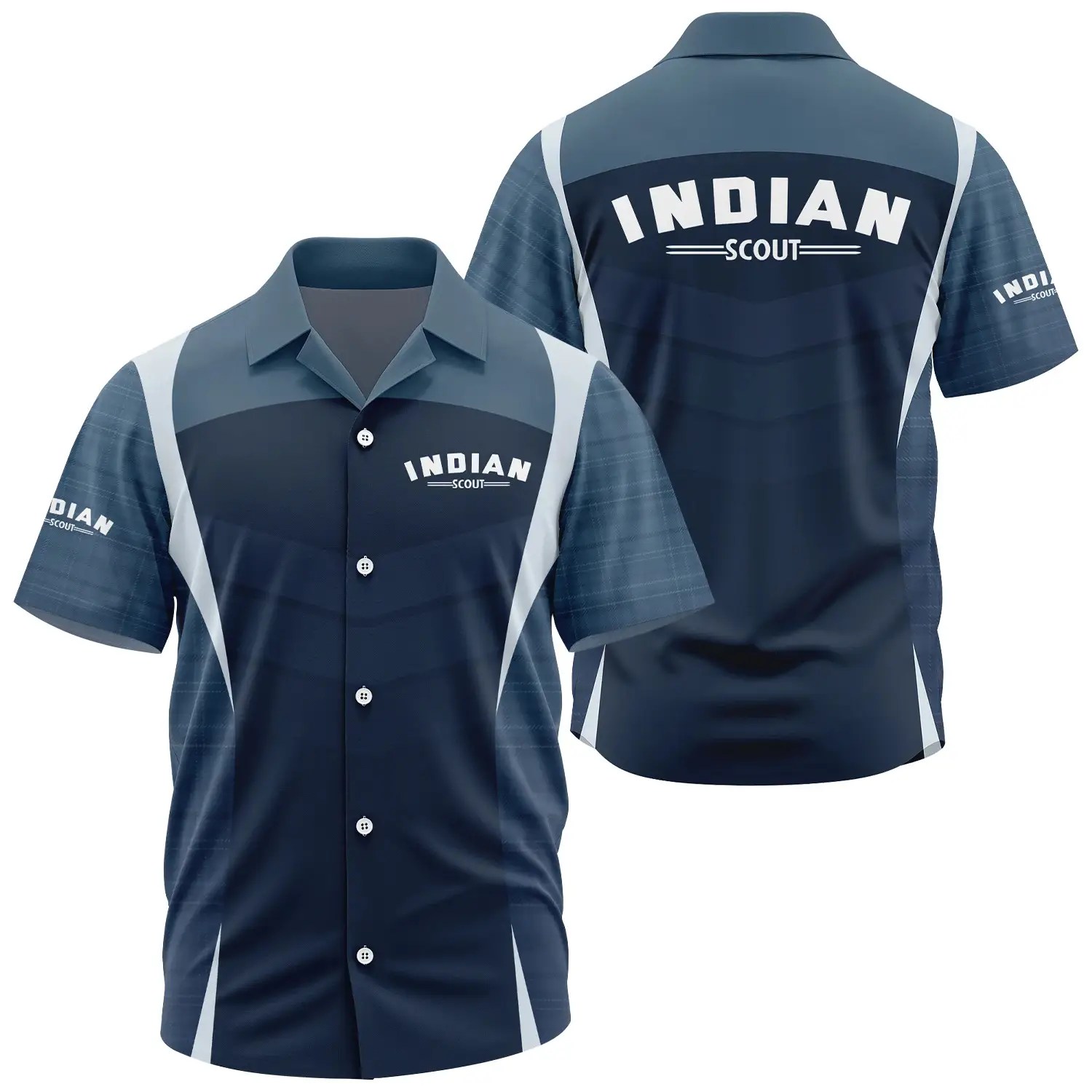 Indian Scout Exclusive Logo Short Sleeve Camp Collar Shirt OSMTBHWS003ISZ – Indian Scout Shirt – Indian Scout Shirt