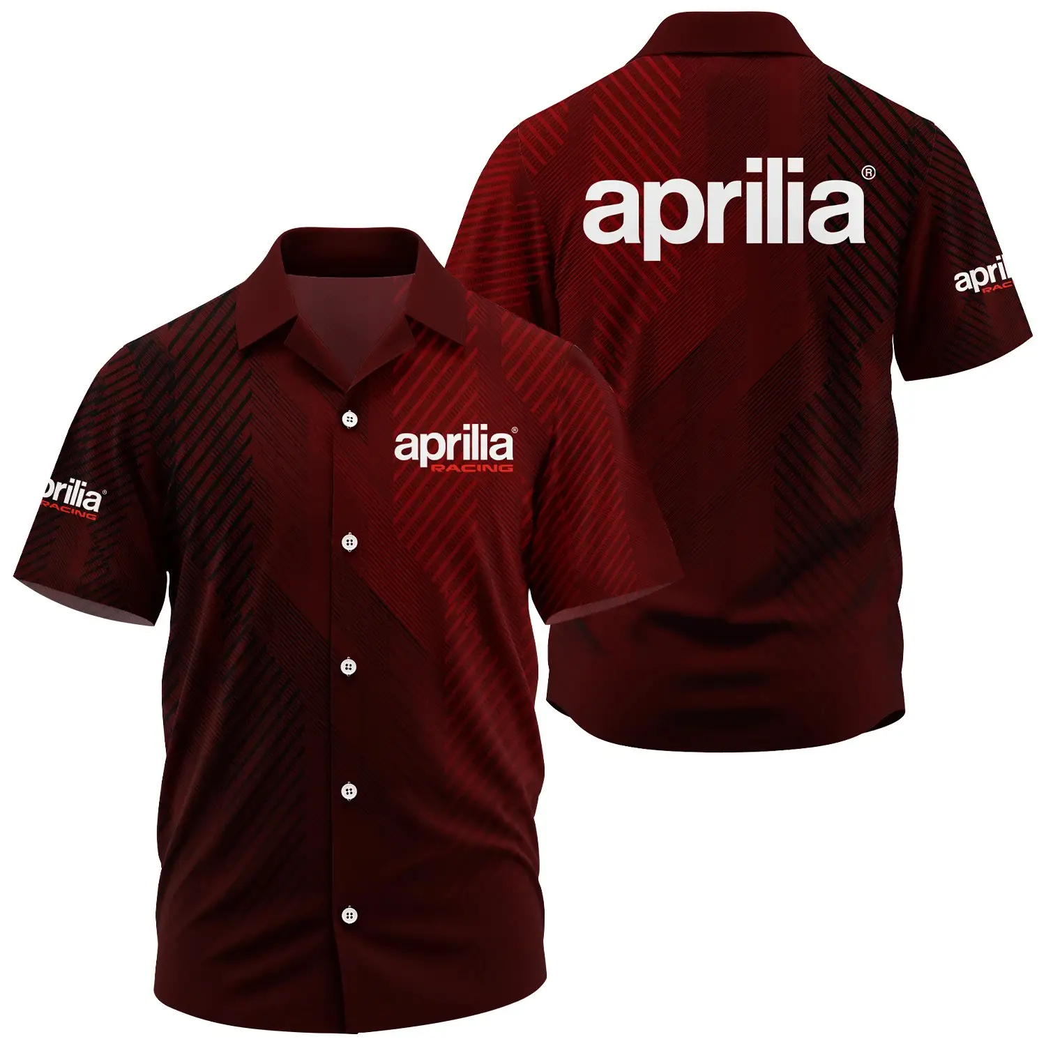 Aprilia Exclusive Logo Short Sleeve Camp Collar Shirt OSMTBHWS006APZ – Aprilia Shirt – Aprilia Shirt