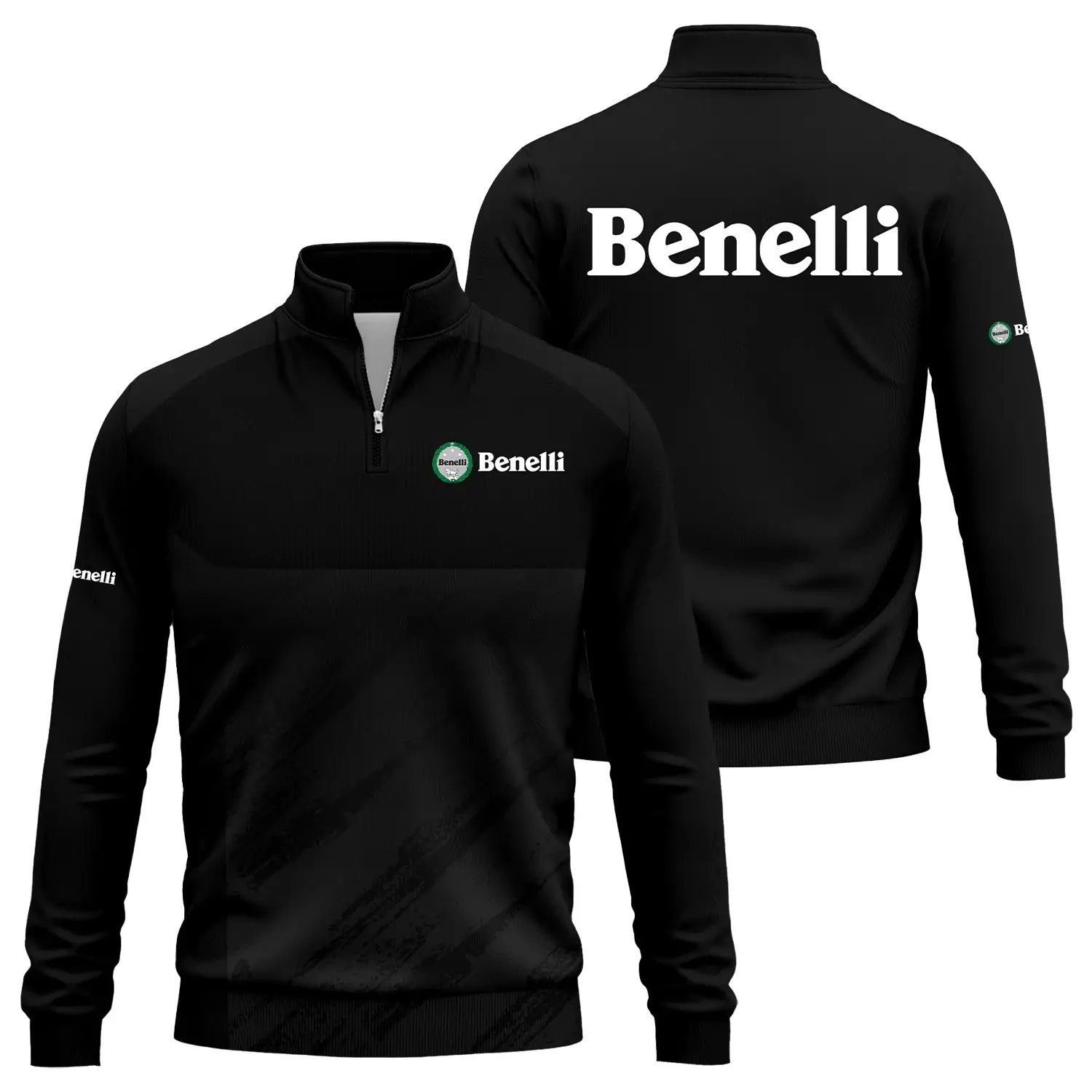Benelli Exclusive Logo Quarter-Zip Sweatshirt OSMTBQTZ004BNZ – Benelli Sweatshirt – Benelli Sweatshirt