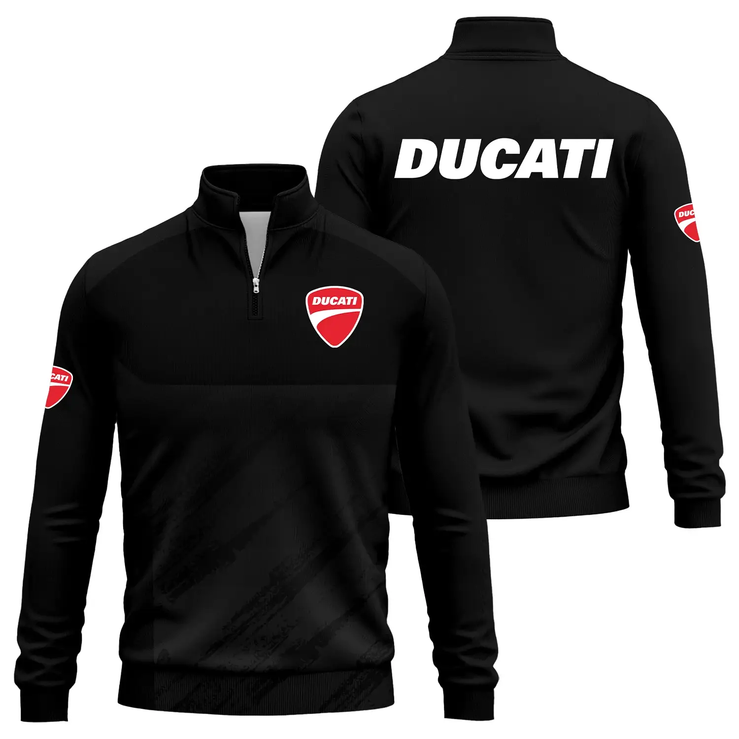 Ducati Exclusive Logo Quarter-Zip Sweatshirt OSMTBQTZ004DCZ – Ducati Sweatshirt – Ducati Sweatshirt