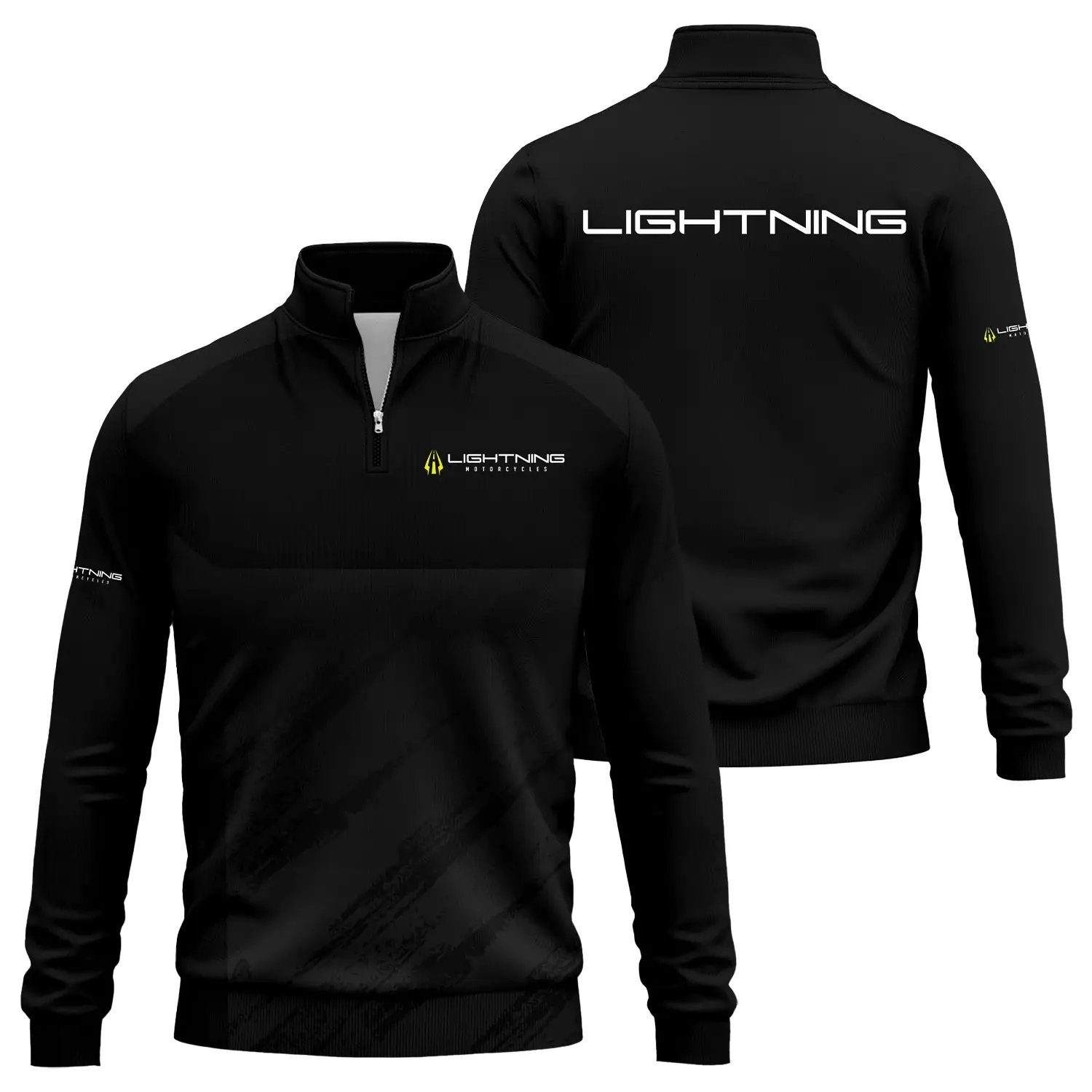 Lightning Motorcycles Exclusive Logo Quarter-Zip Sweatshirt OSMTBQTZ004LMZ – Lightning Motorcycles Sweatshirt – Lightning Motorcycles Sweatshirt