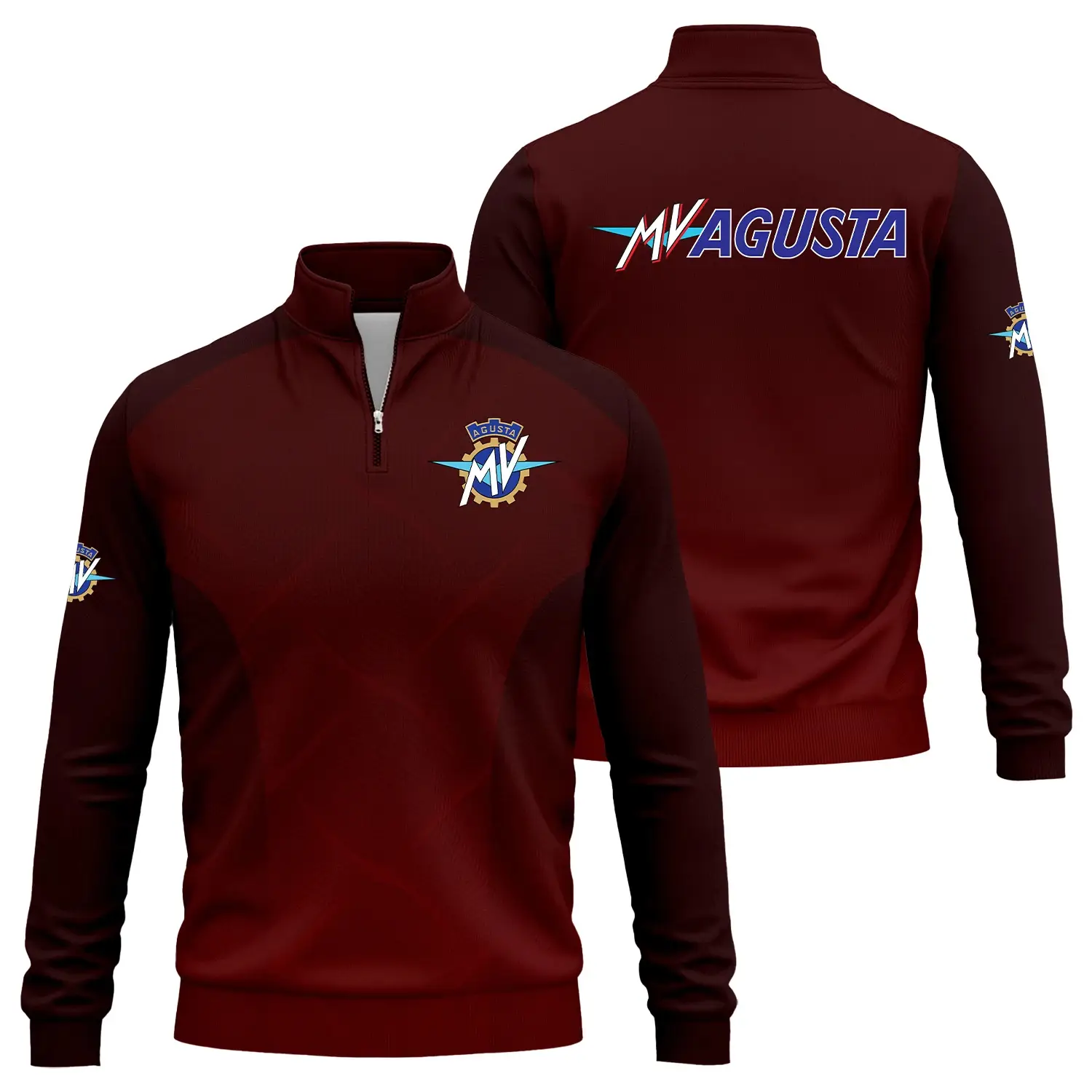 MV Agusta Exclusive Logo Quarter-Zip Sweatshirt OSMTBQTZ005MAZ – MV Agusta Sweatshirt – MV Agusta Sweatshirt
