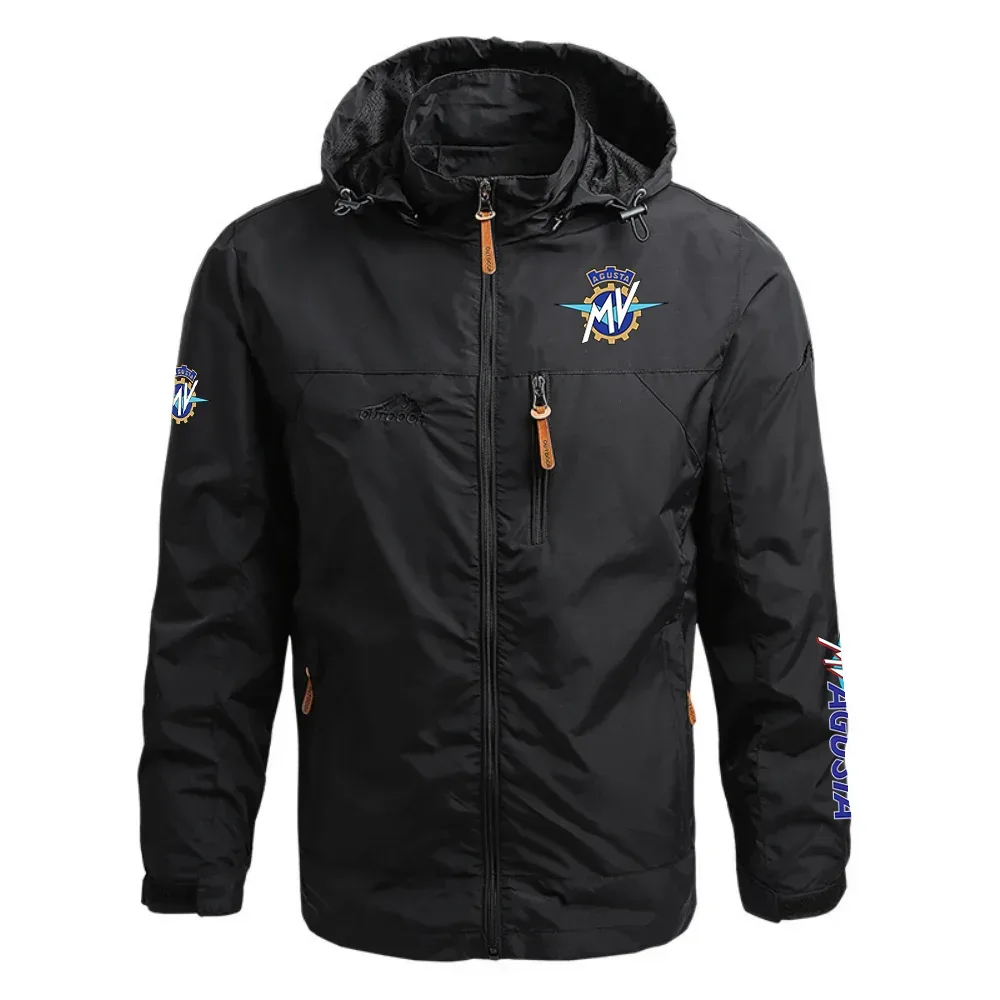 MV Agusta Exclusive Logo Waterproof Outdoor Jacket Detachable Hood OSMTBWOJ1211MAZ – MV Agusta Jacket
