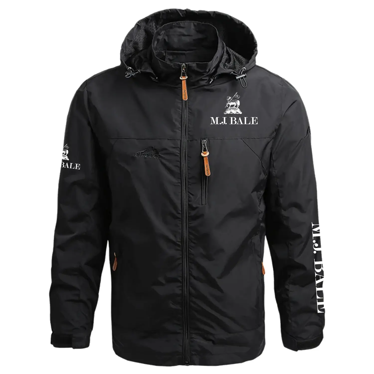 M.J. Bale Exclusive Logo Waterproof Outdoor Jacket Detachable Hood Windbreaker OUASWOJ2705MJZ – M.J. Bale Jacket
