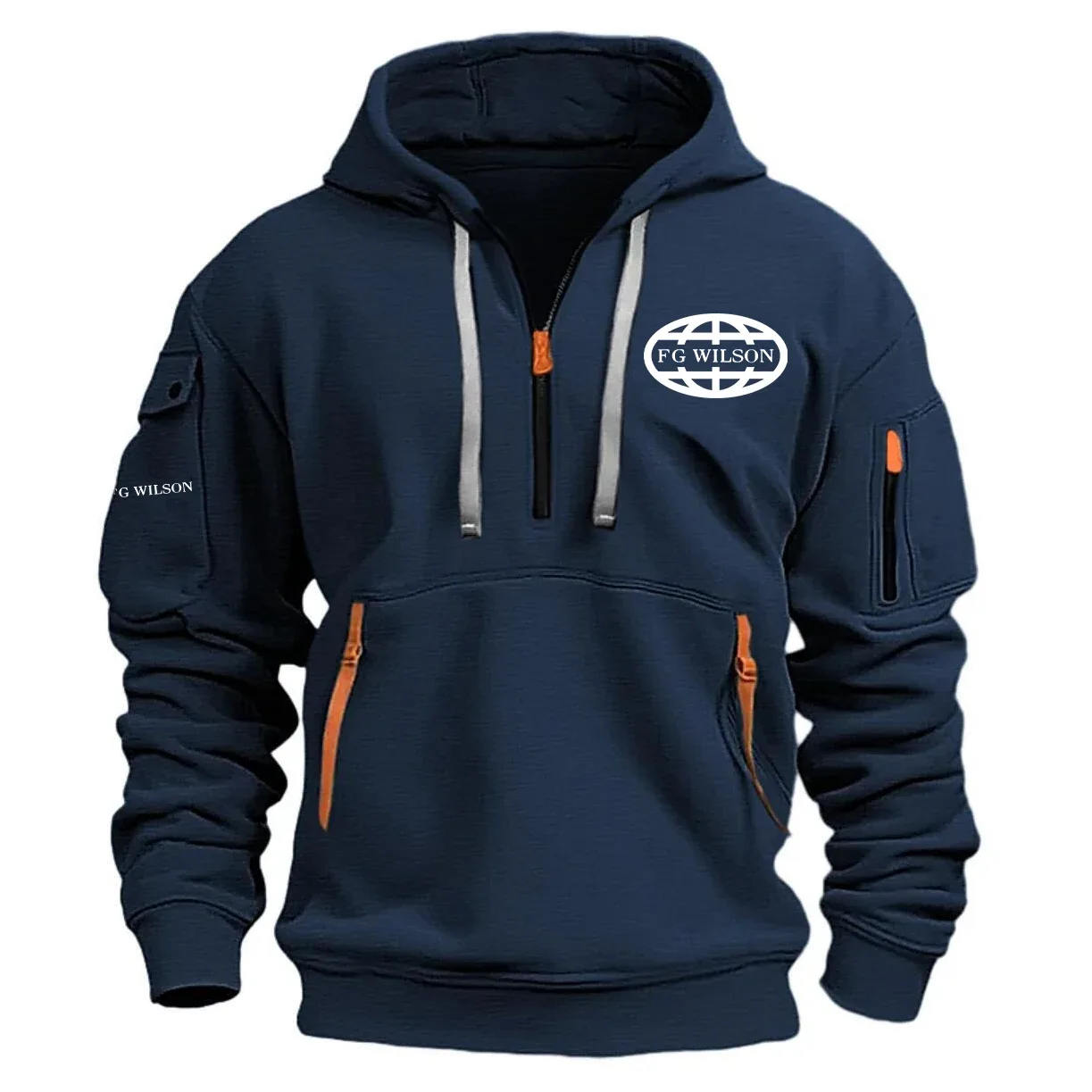 FG Wilson Exclusive Logo Half Zipper Hoodie OUEPHHZ3012FGZ – FG Wilson Hoodie