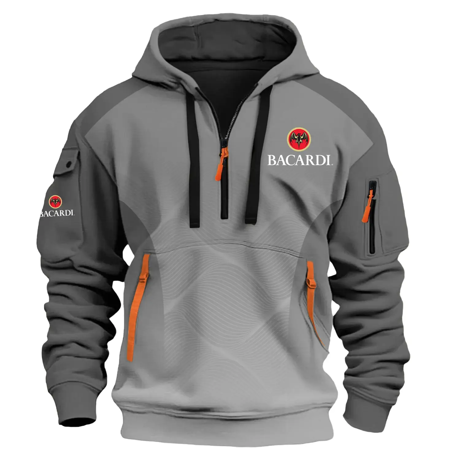 Bacardi Exclusive Logo Half Zipper Hoodie OUEU3DHHZ005BCZ – Bacardi Hoodie