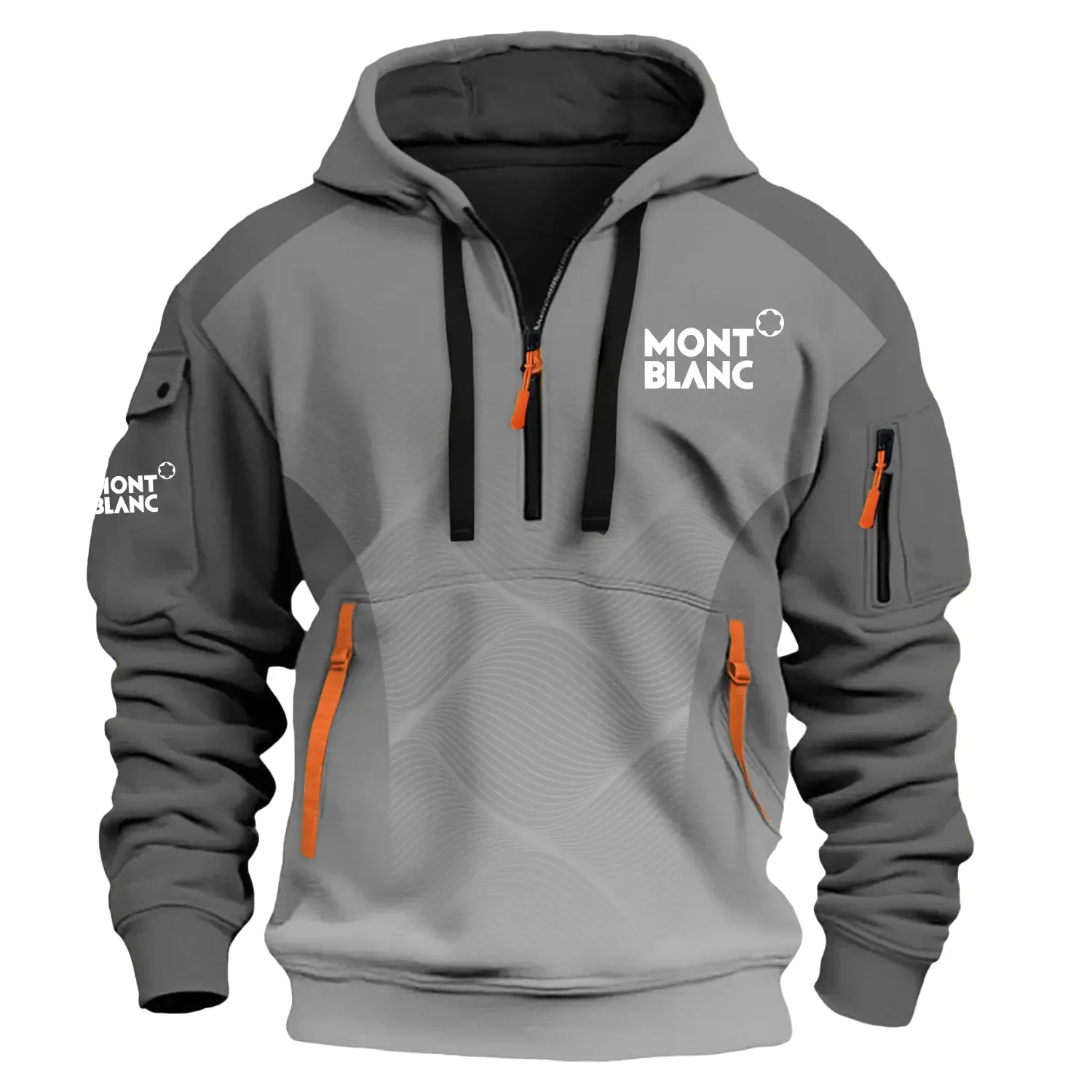 Montblanc Exclusive Logo Half Zipper Hoodie OUEU3DHHZ005MBZ – Montblanc Hoodie