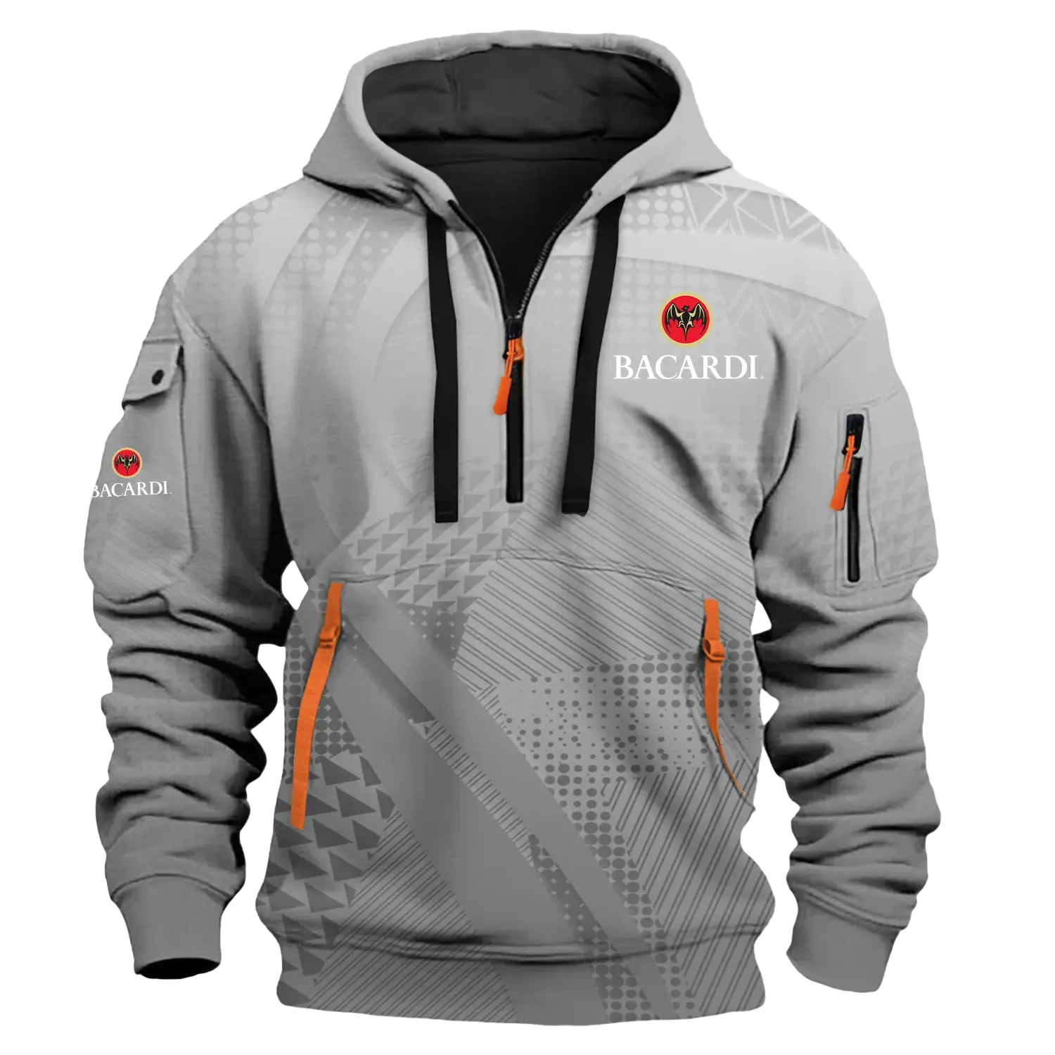Bacardi Exclusive Logo Half Zipper Hoodie OUEUHDZ007BCZ – Bacardi Hoodie