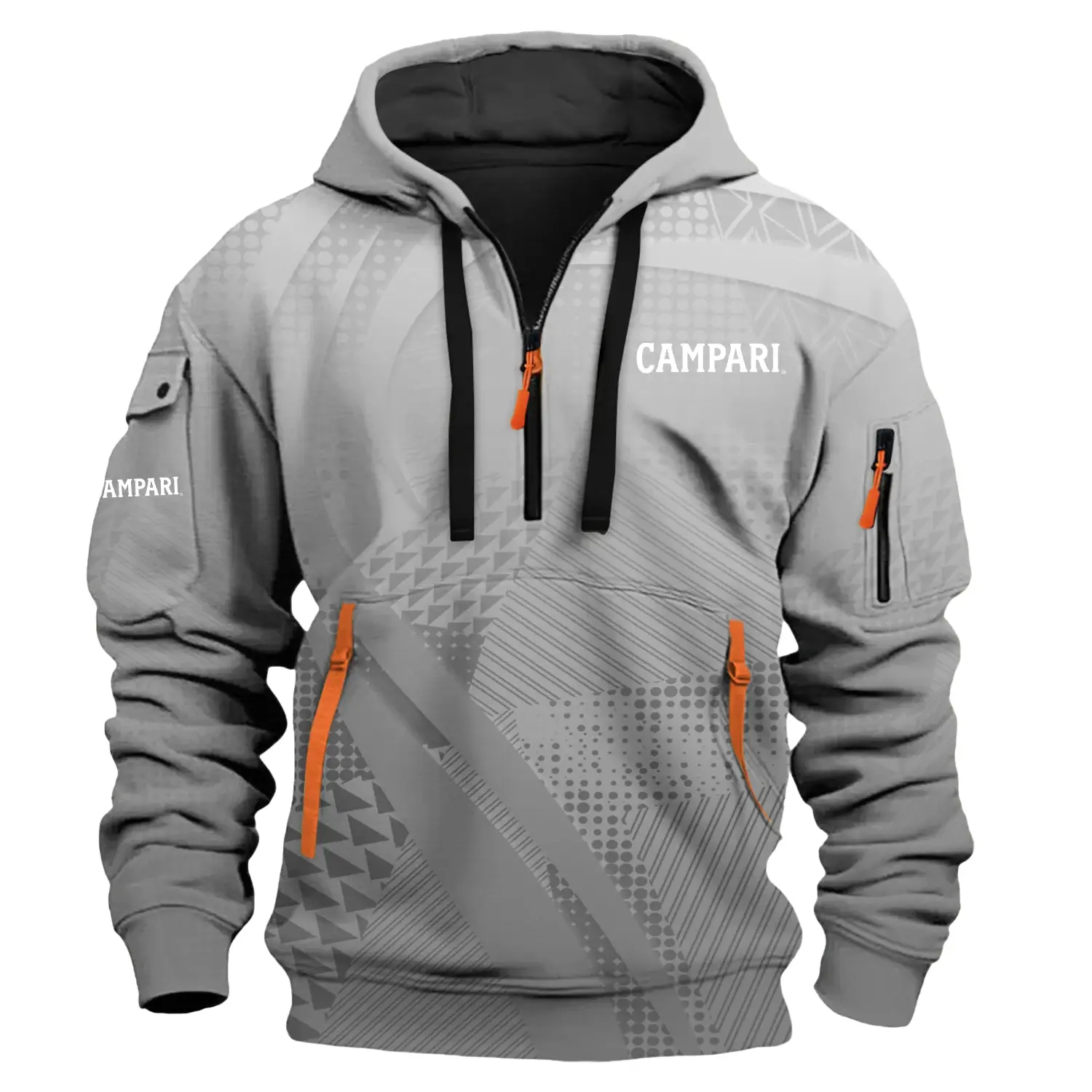 Campari Exclusive Logo Half Zipper Hoodie OUEUHDZ007CPZ – Campari Hoodie