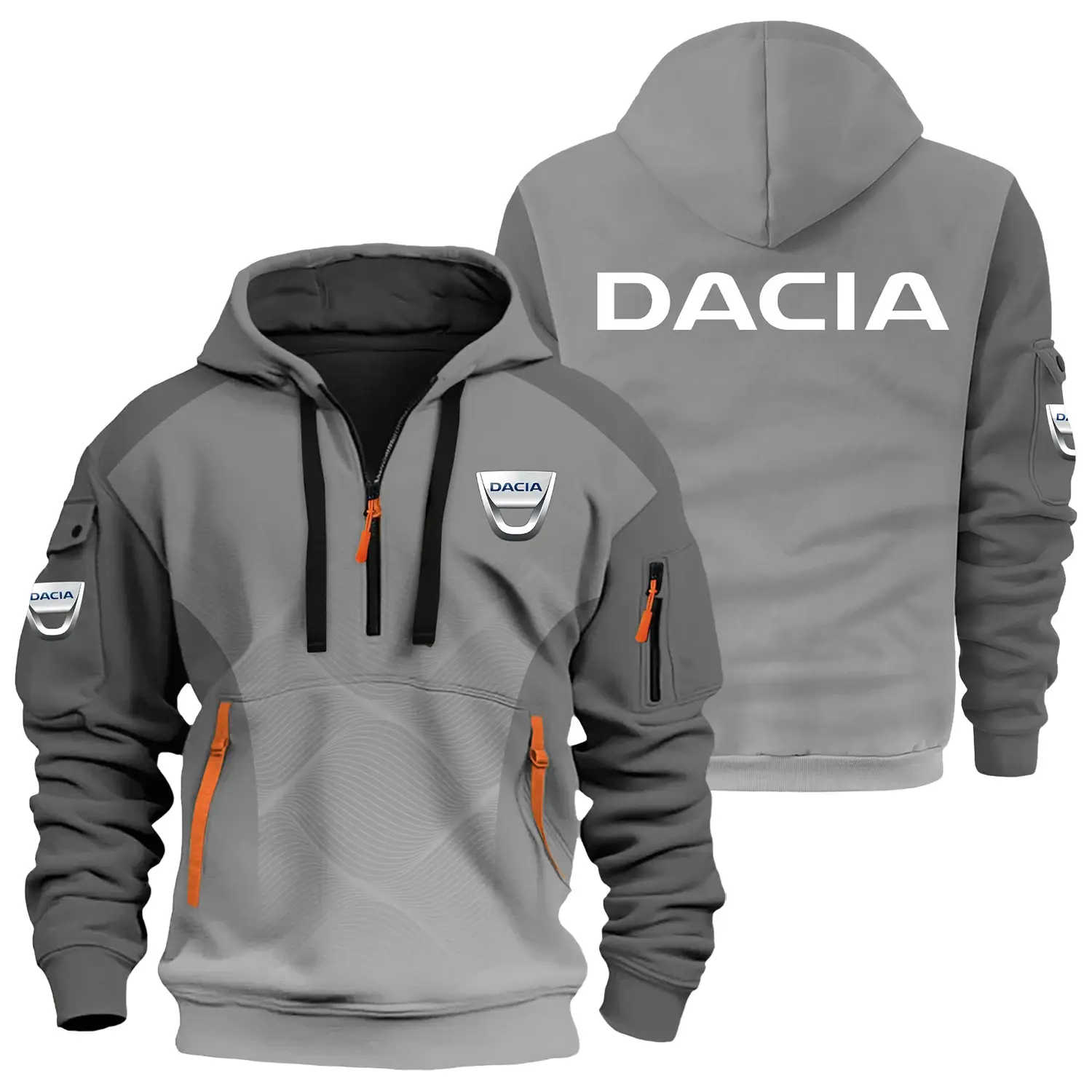 Dacia Exclusive Logo Half Zipper Hoodie OUFA3DHHZ005DACZ – Dacia Hoodie