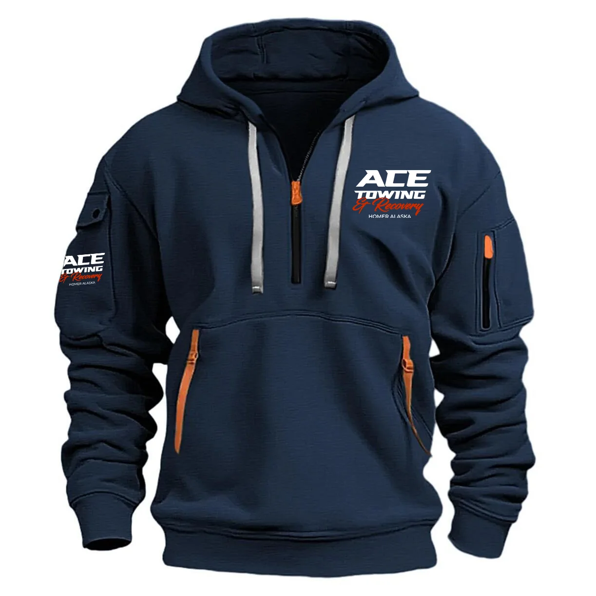 Ace Towing & Recovery Half Zipper Hoodie OUFAHHZ0819ACEZ – Ace Towing & Recovery Hoodie