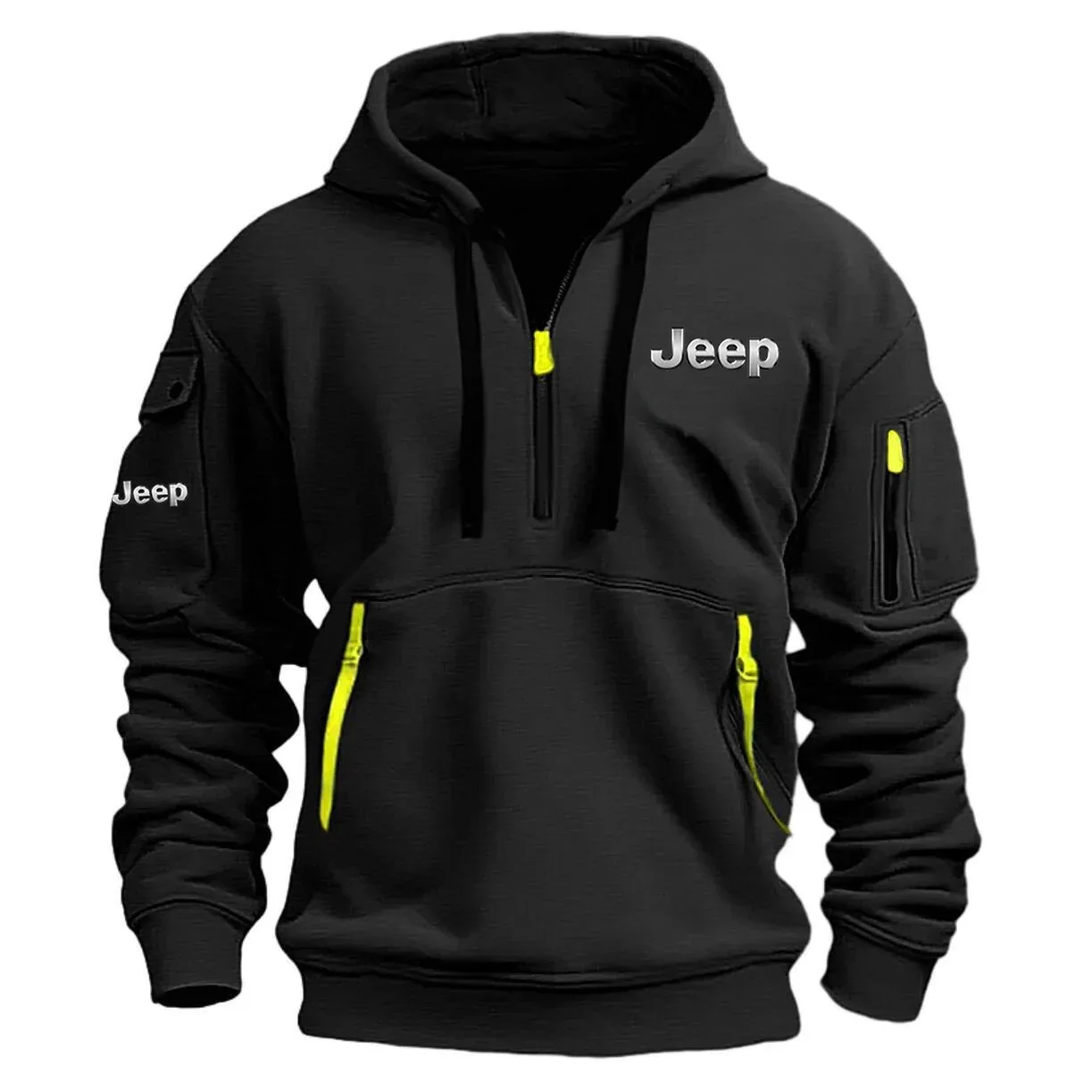 Jeep Exclusive Logo Half Zipper Hoodie OUFAHHZ0819JEZ – Jeep Hoodie