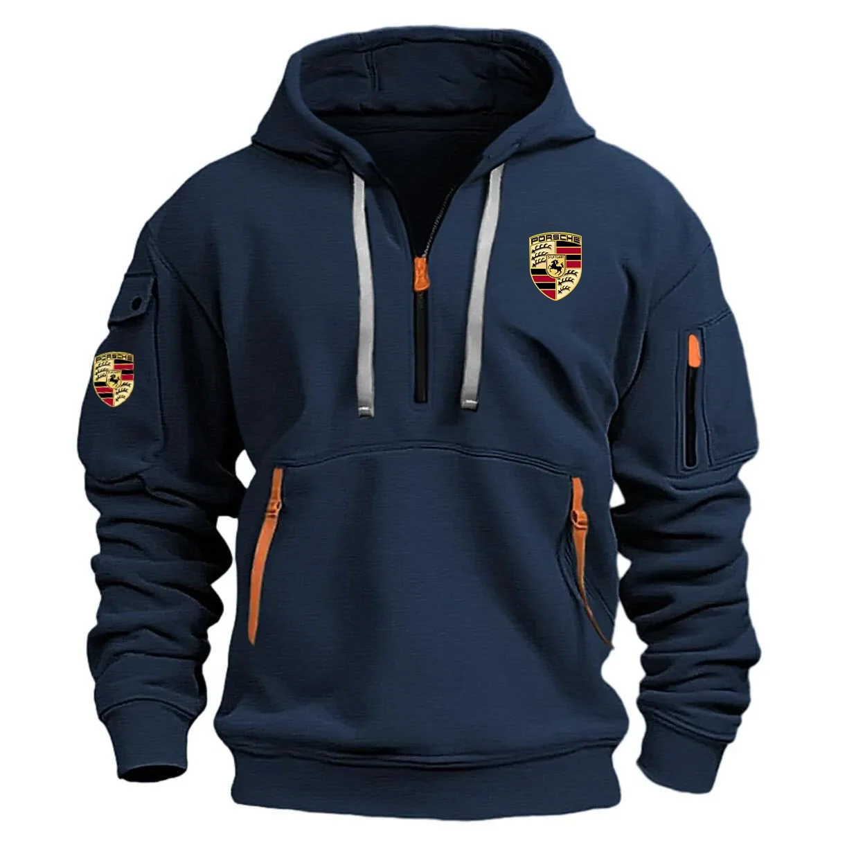 Porsche Exclusive Logo Half Zipper Hoodie OUFAHHZ0819POSZ – Porsche Hoodie