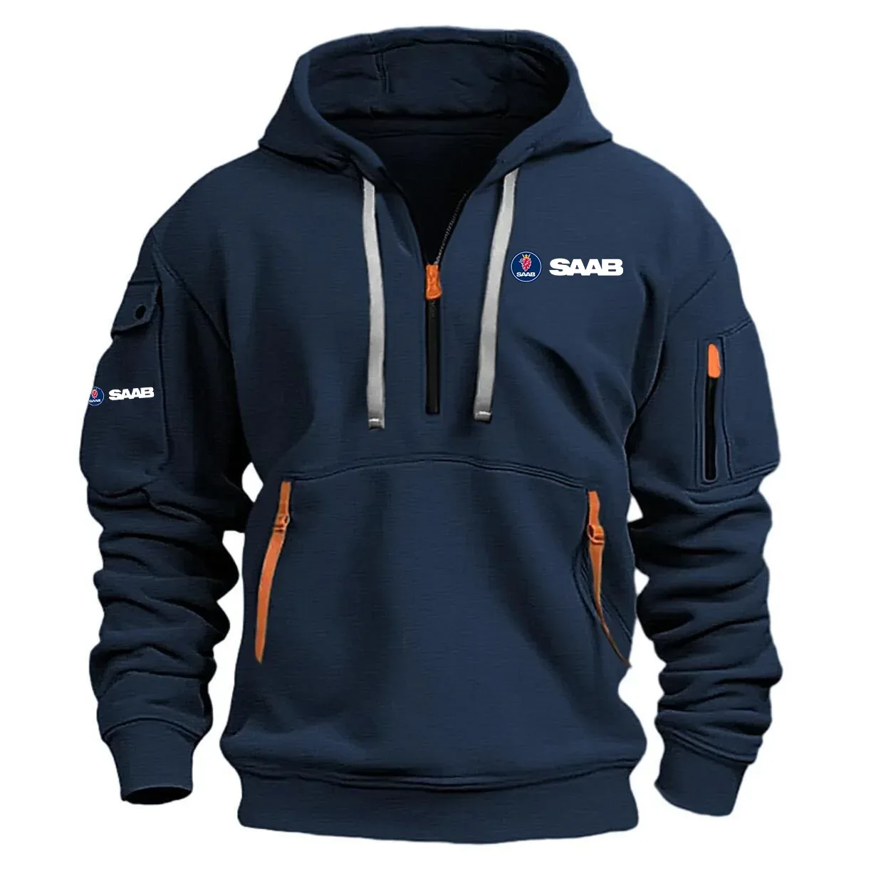 Saab Exclusive Logo Half Zipper Hoodie OUFAHHZ0819SBZ – Saab Hoodie Saab Exclusive Logo Half Zipper Hoodie OUFAHHZ0819SBZ – Saab Hoodie