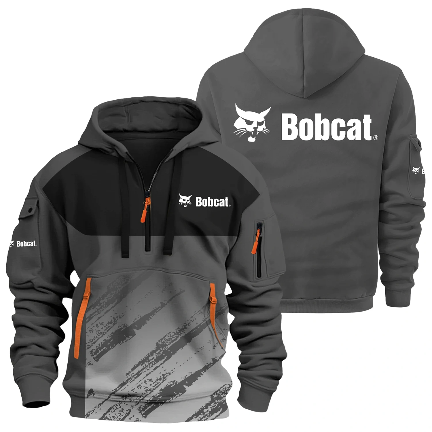 Bobcat Exclusive Logo Half Zipper Hoodie OUFAHHZ3D081904BCZ – Bobcat Hoodie