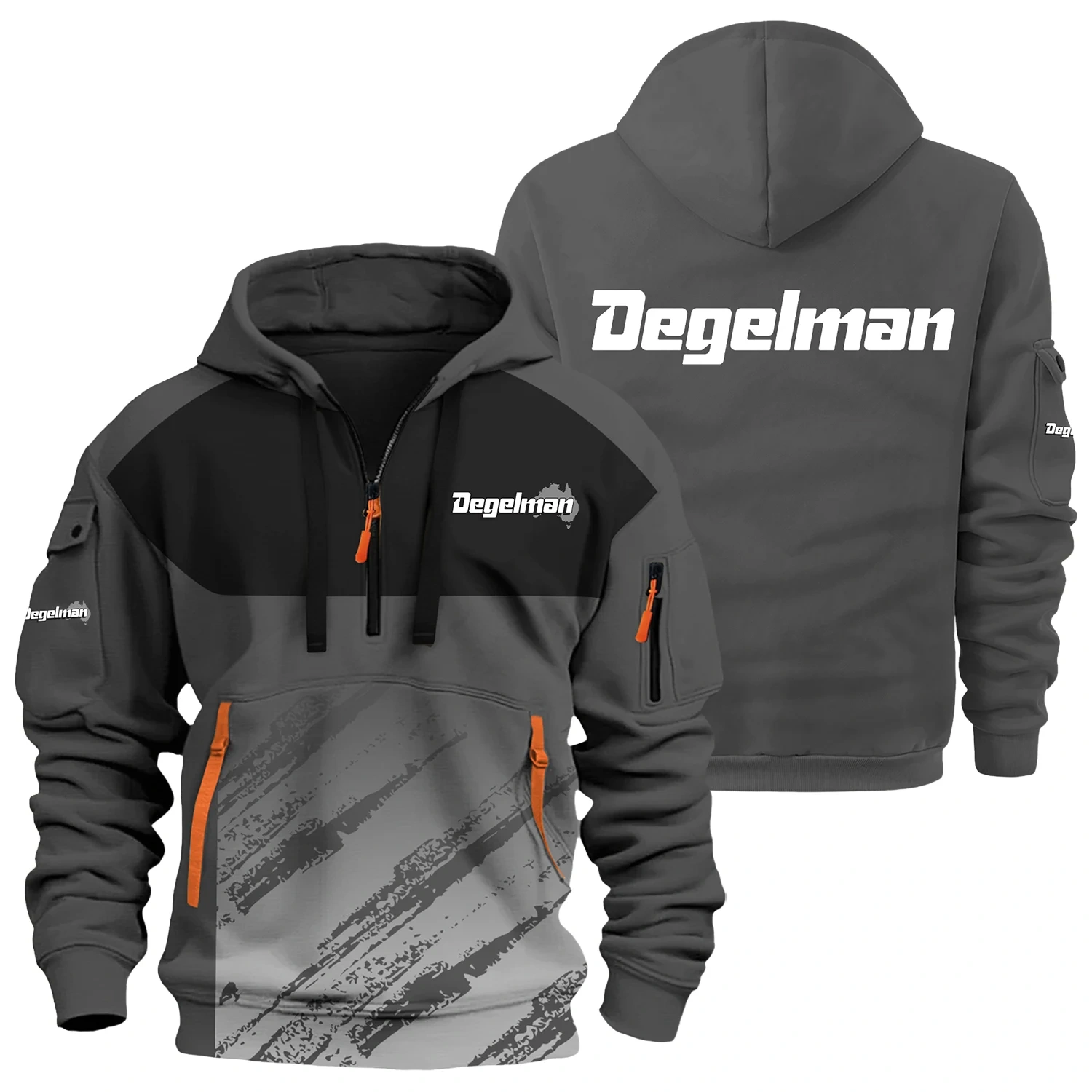 Degelman Industries Exclusive Logo Half Zipper Hoodie OUFAHHZ3D081904DIZ – Degelman Industries Hoodie
