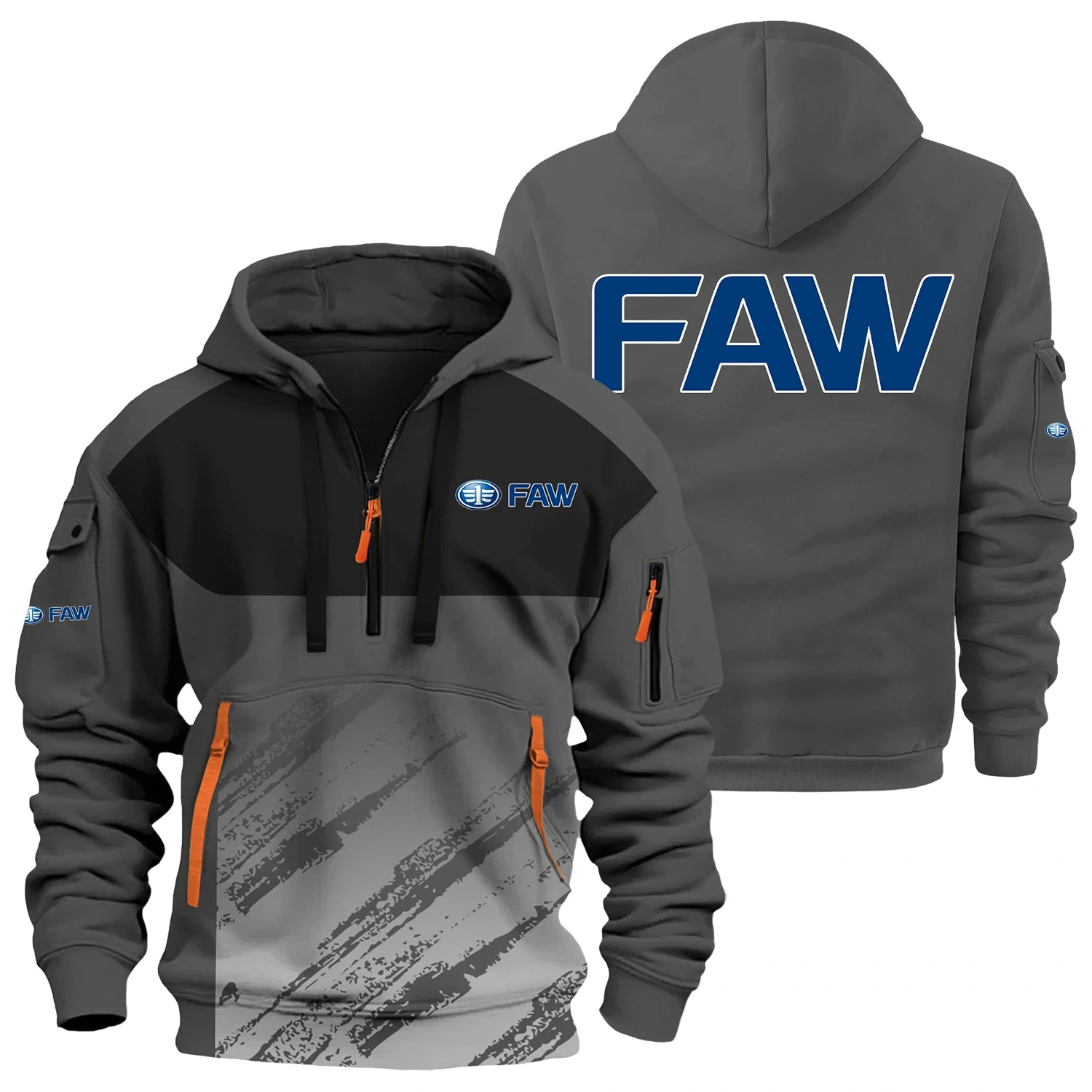 FAW Exclusive Logo Half Zipper Hoodie OUFAHHZ3D081904FAZ – FAW Hoodie