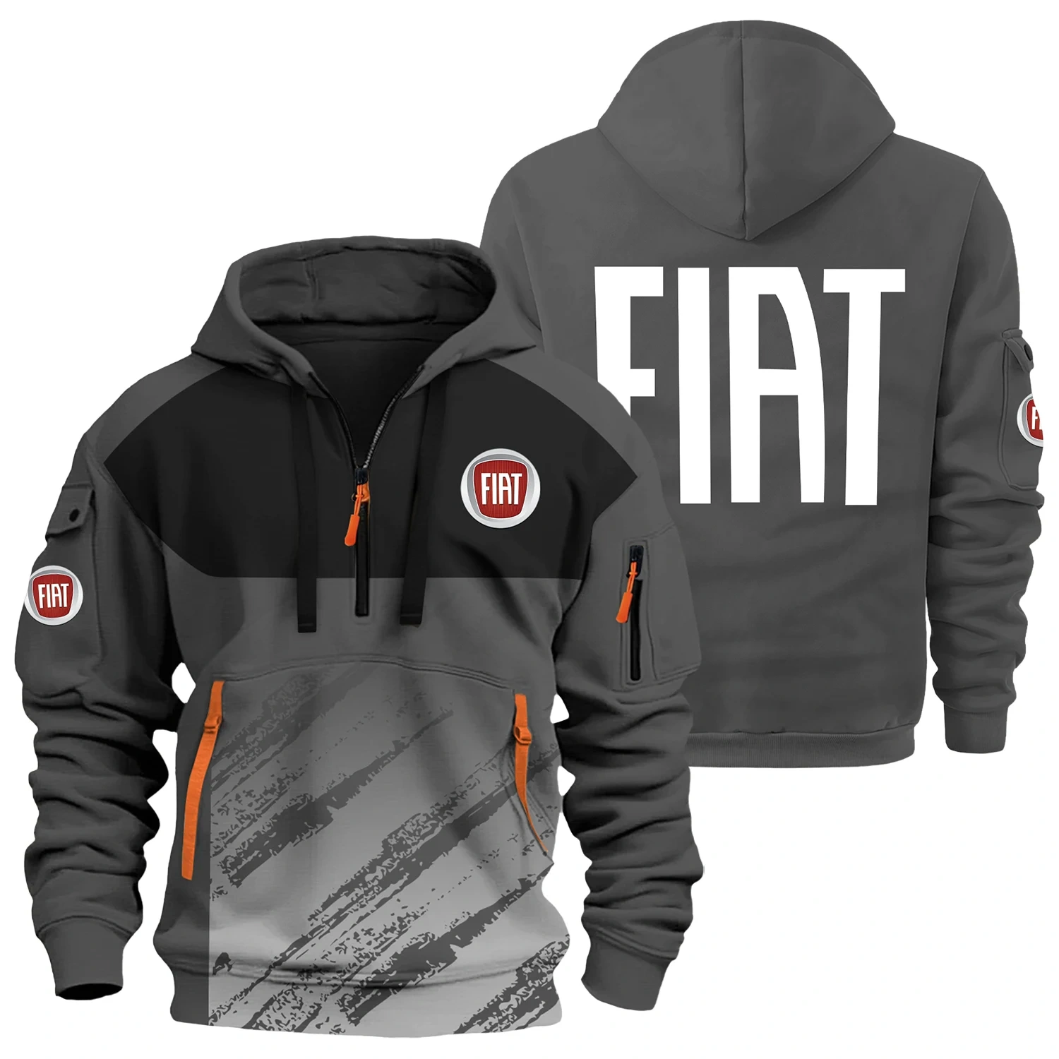Fiat Exclusive Logo Half Zipper Hoodie OUFAHHZ3D081904FTZ – Fiat Hoodie Fiat Exclusive Logo Half Zipper Hoodie OUFAHHZ3D081904FTZ – Fiat Hoodie