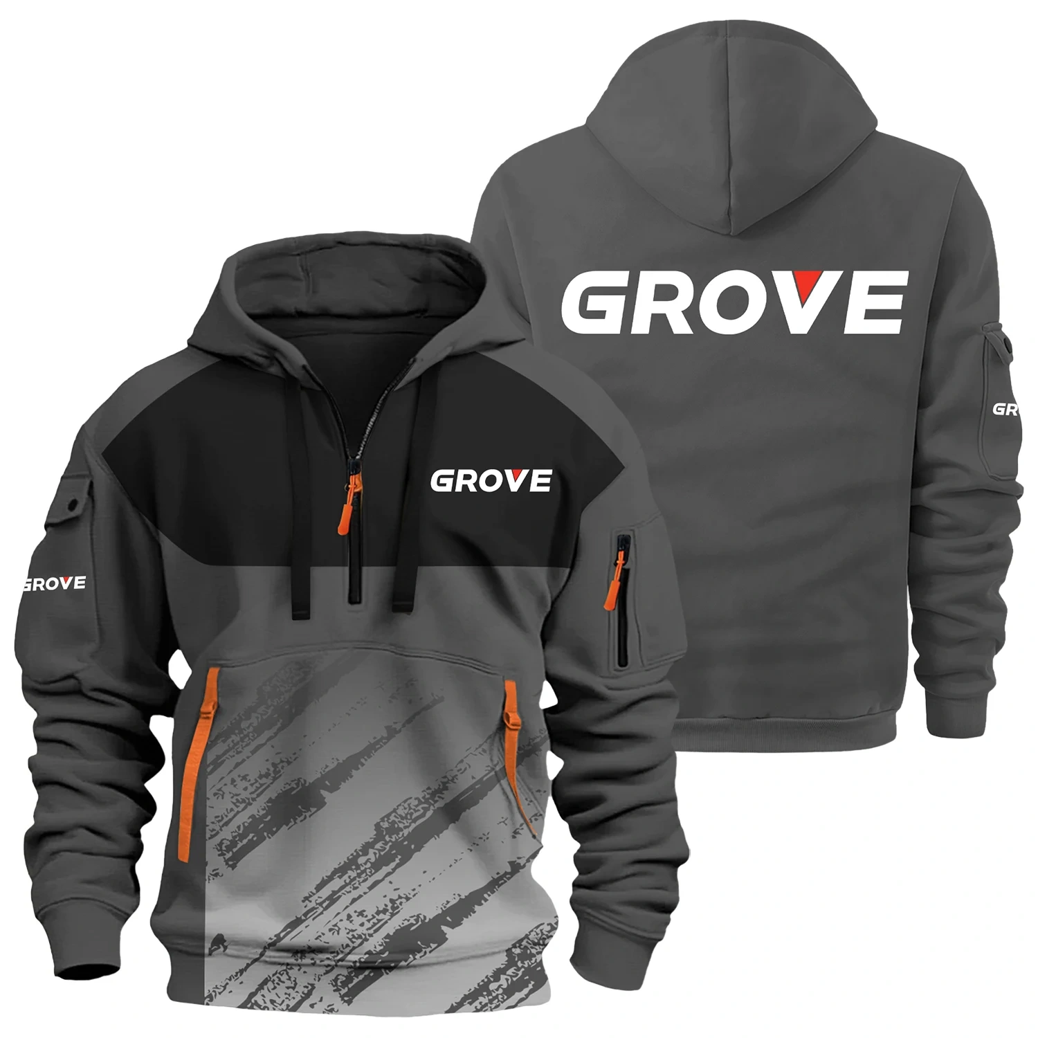 Grove Exclusive Logo Half Zipper Hoodie OUFAHHZ3D081904GVZ – Grove Hoodie