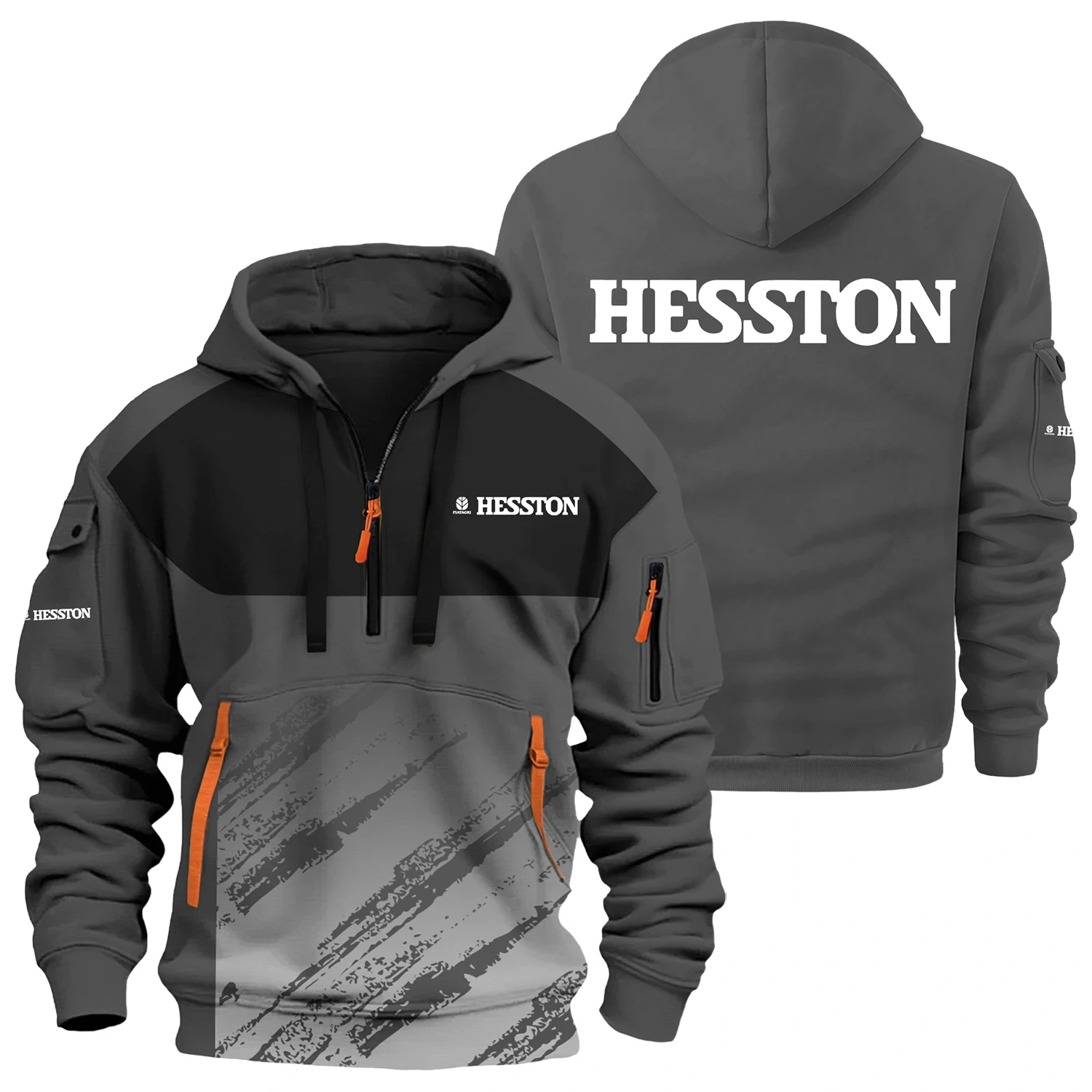 Hesston Exclusive Logo Half Zipper Hoodie OUFAHHZ3D081904HTZ – Hesston Hoodie
