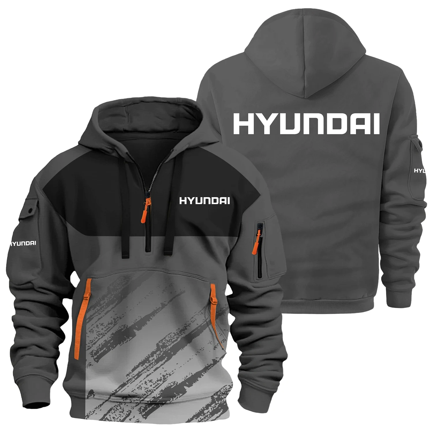 Hyundai Exclusive Logo Half Zipper Hoodie OUFAHHZ3D081904HYZ – Hyundai Hoodie