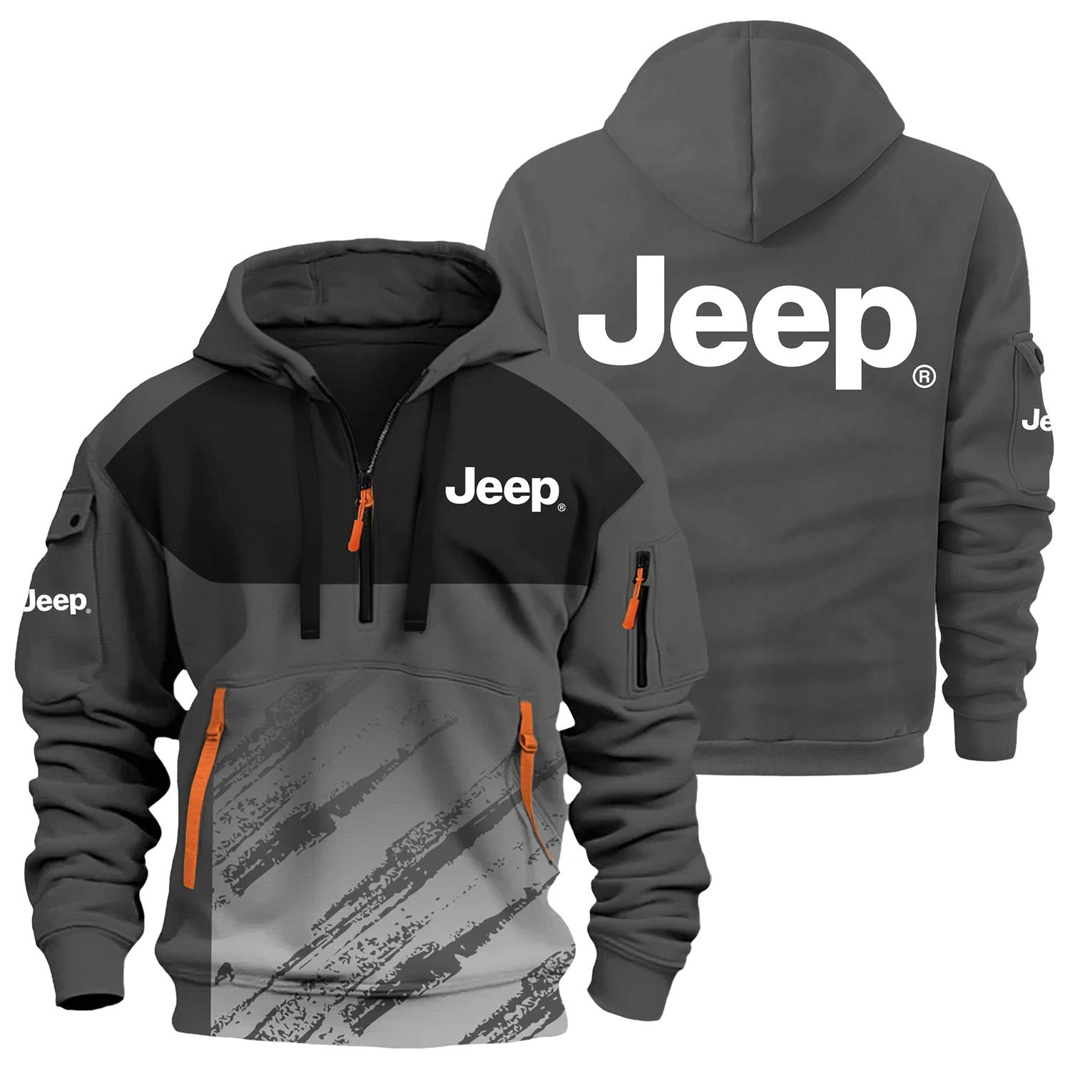 Jeep Exclusive Logo Half Zipper Hoodie OUFAHHZ3D081904JEZ – Jeep Hoodie