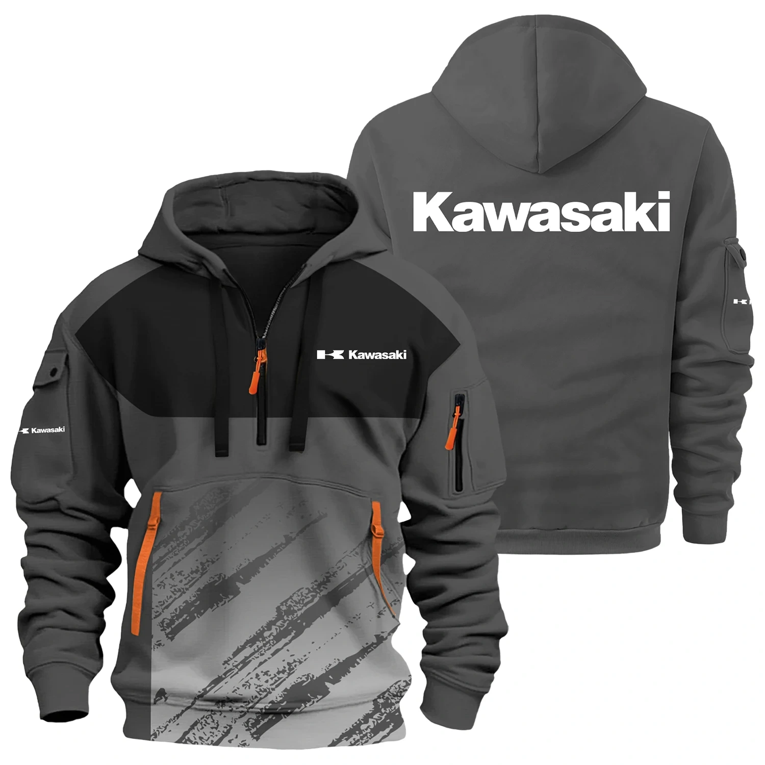Kawasaki Exclusive Logo Half Zipper Hoodie OUFAHHZ3D081904KAZ – Kawasaki Hoodie