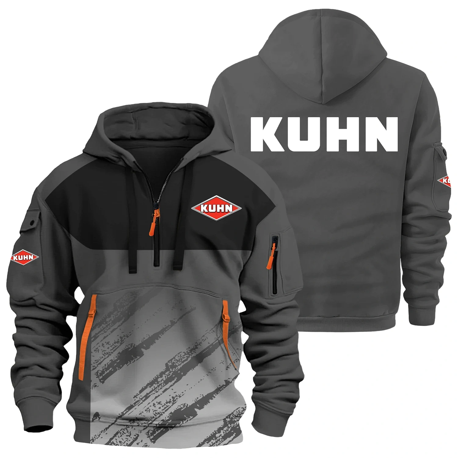 Kuhn Exclusive Logo Half Zipper Hoodie OUFAHHZ3D081904KNZ – Kuhn Hoodie