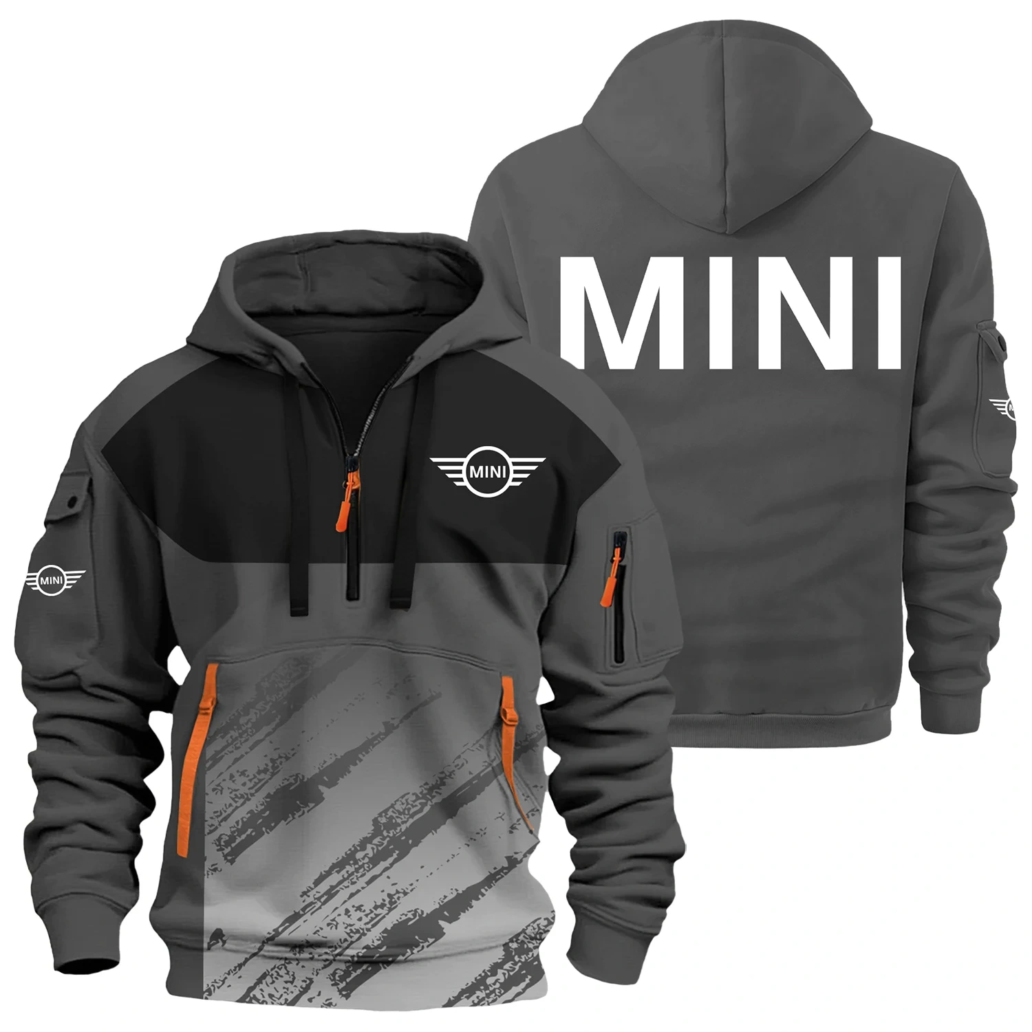 Mini Exclusive Logo Half Zipper Hoodie OUFAHHZ3D081904MINZ – Mini Hoodie