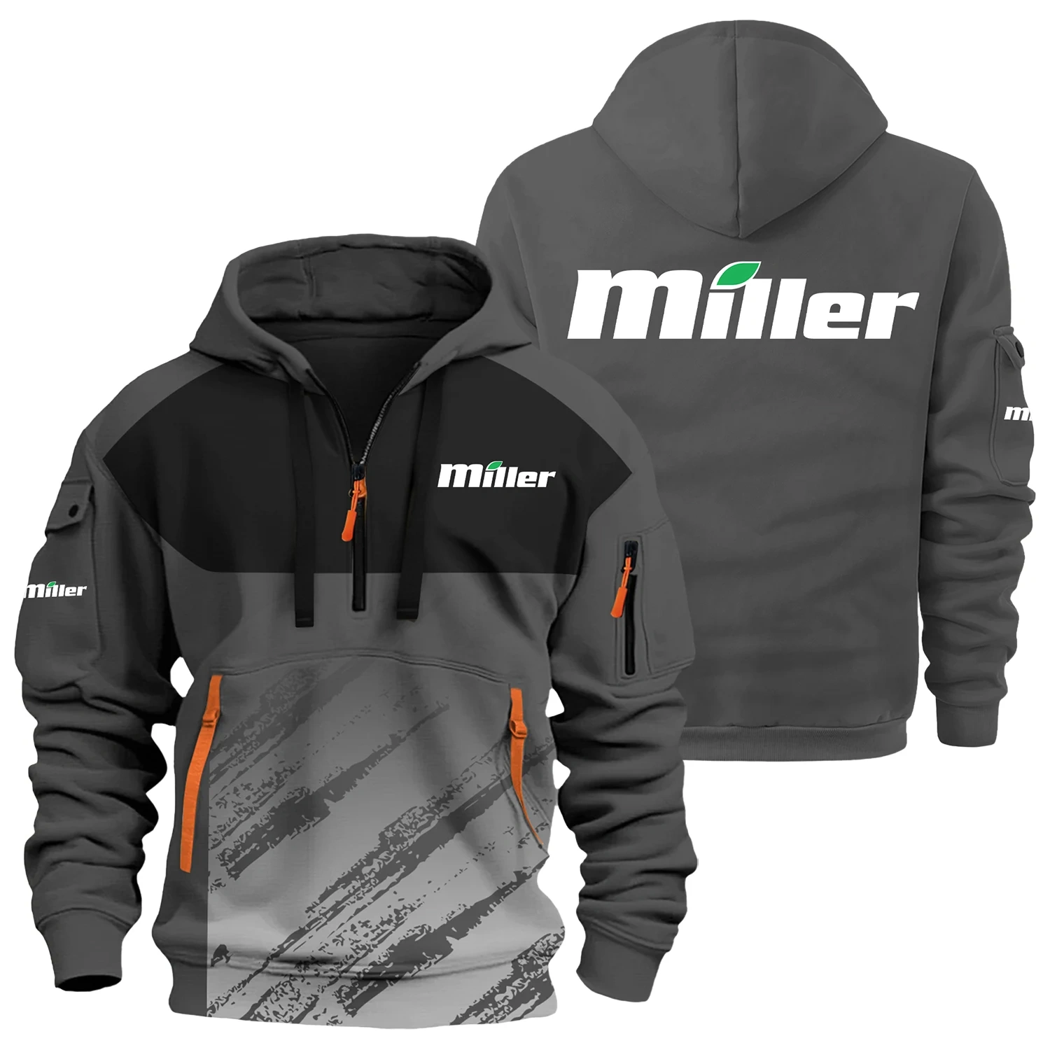 Miller Exclusive Logo Half Zipper Hoodie OUFAHHZ3D081904MLZ – Miller Hoodie