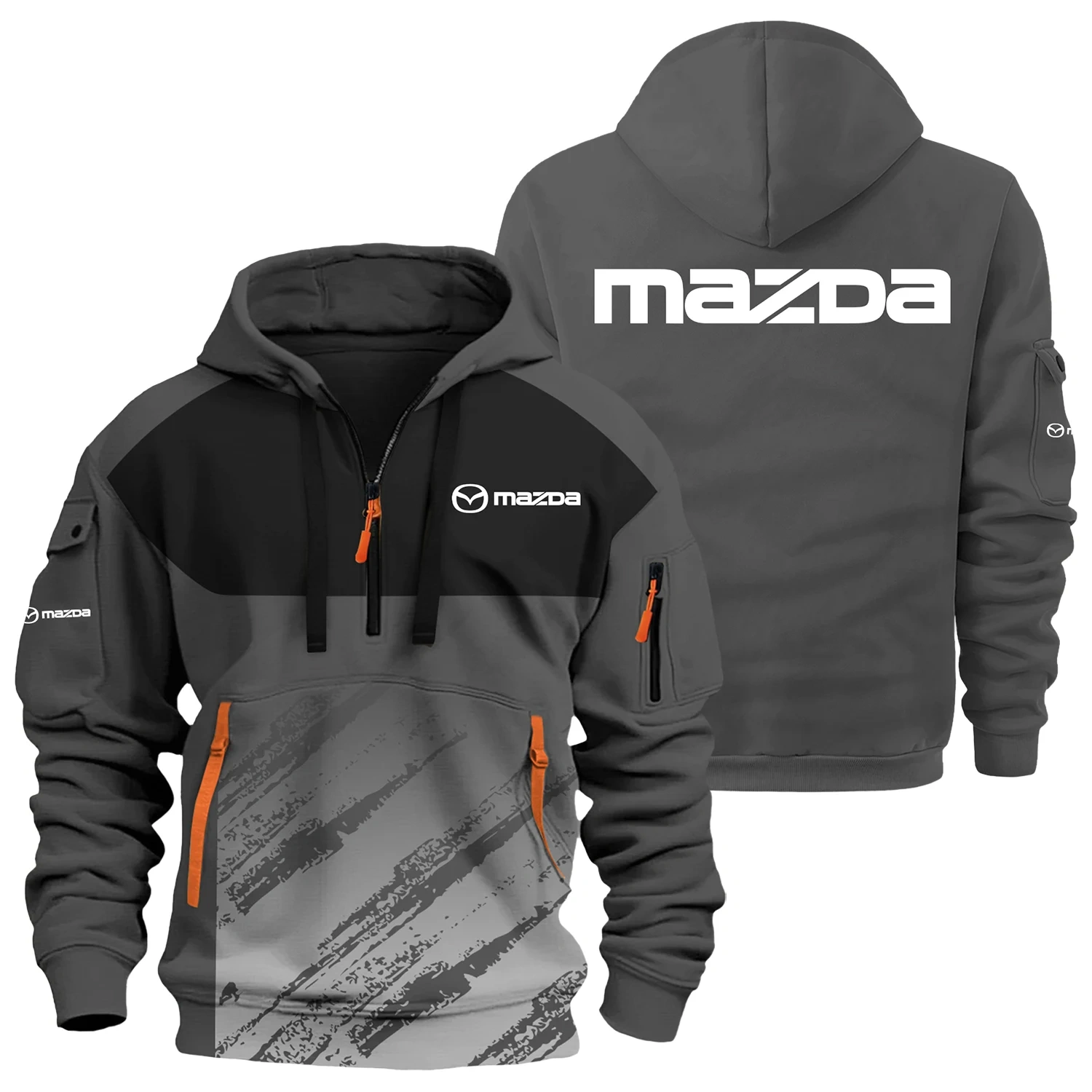 Mazda Exclusive Logo Half Zipper Hoodie OUFAHHZ3D081904MZDZ – Mazda Hoodie