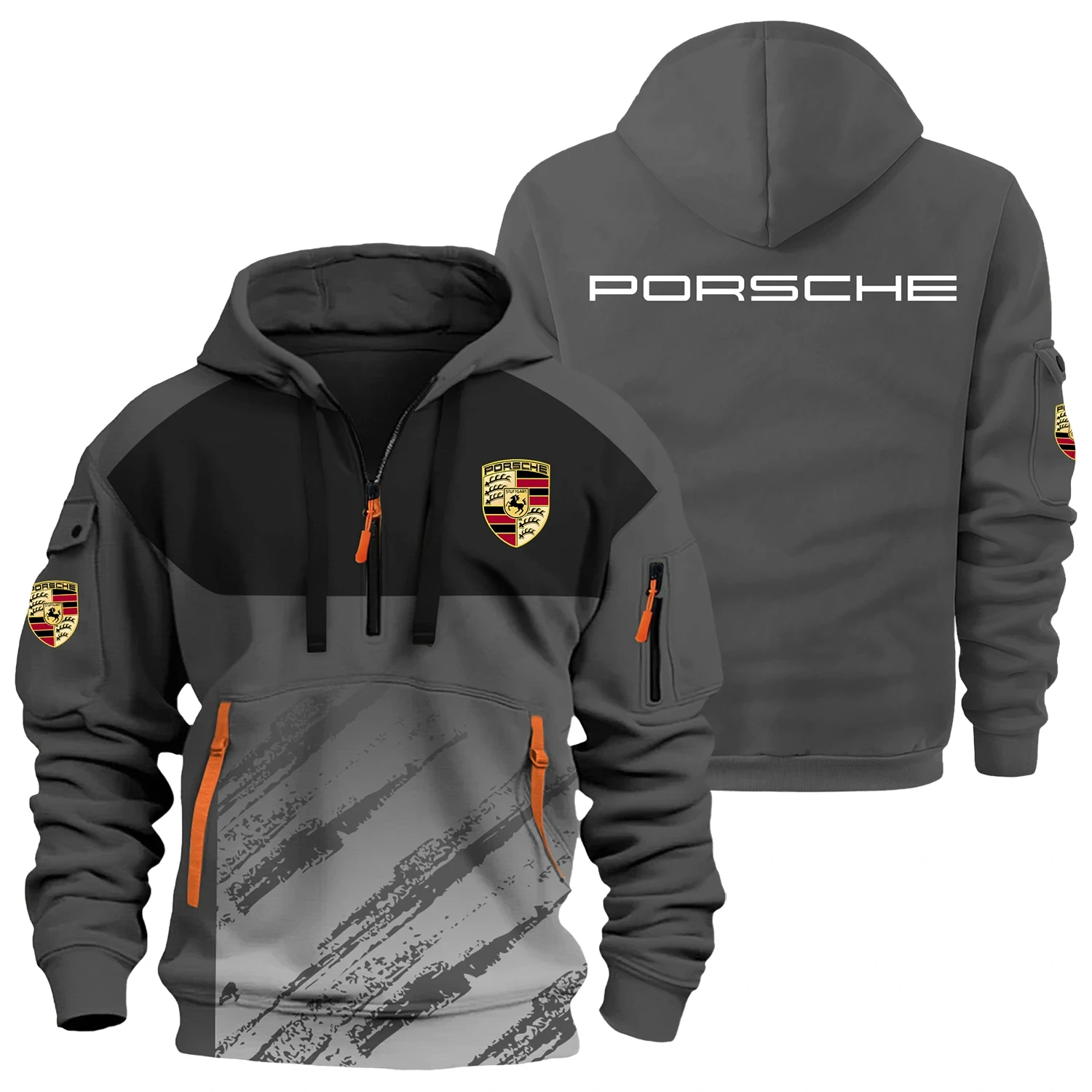 Porsche Exclusive Logo Half Zipper Hoodie OUFAHHZ3D081904POSZ – Porsche Hoodie