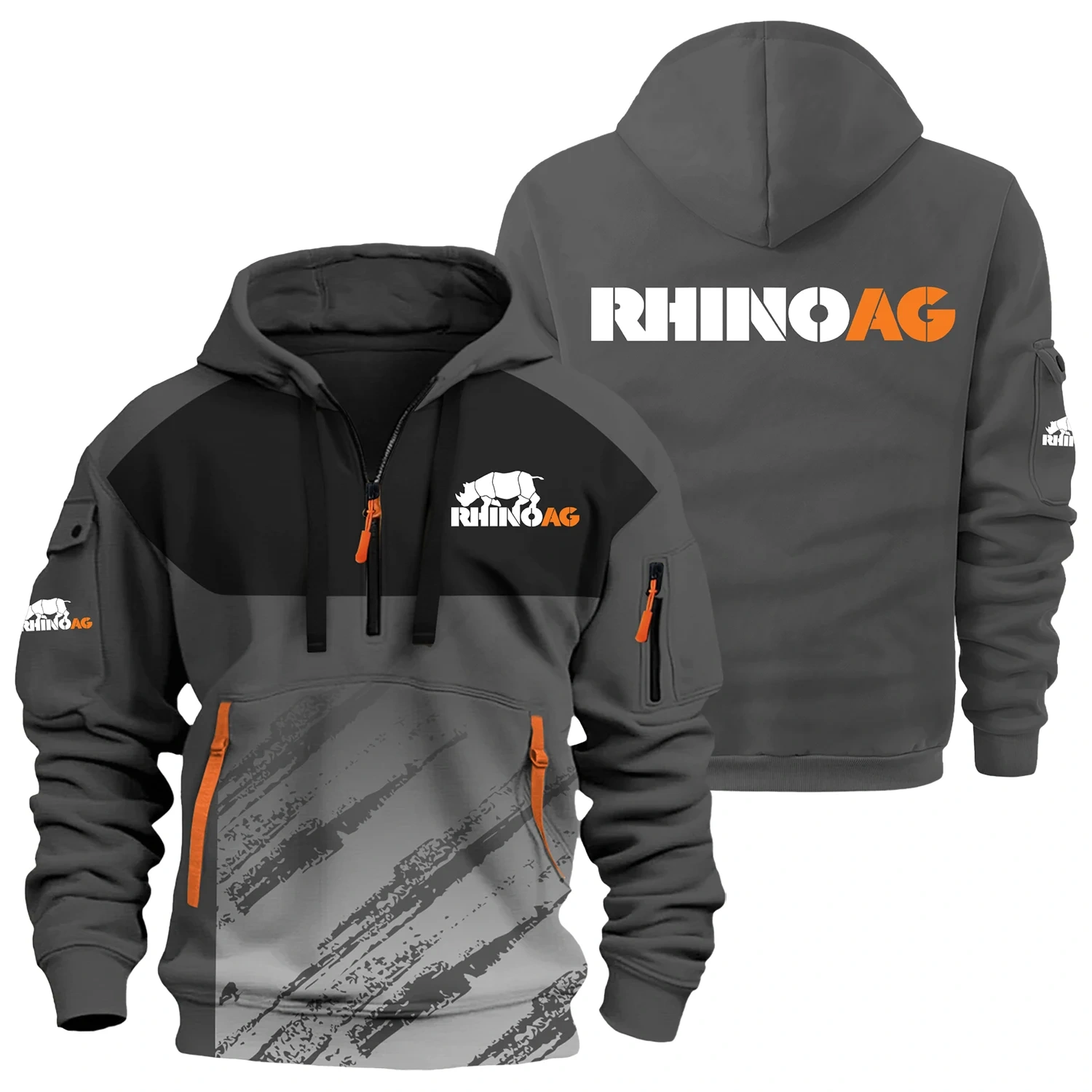 RhinoAg Exclusive Logo Half Zipper Hoodie OUFAHHZ3D081904RAZ – RhinoAg Hoodie